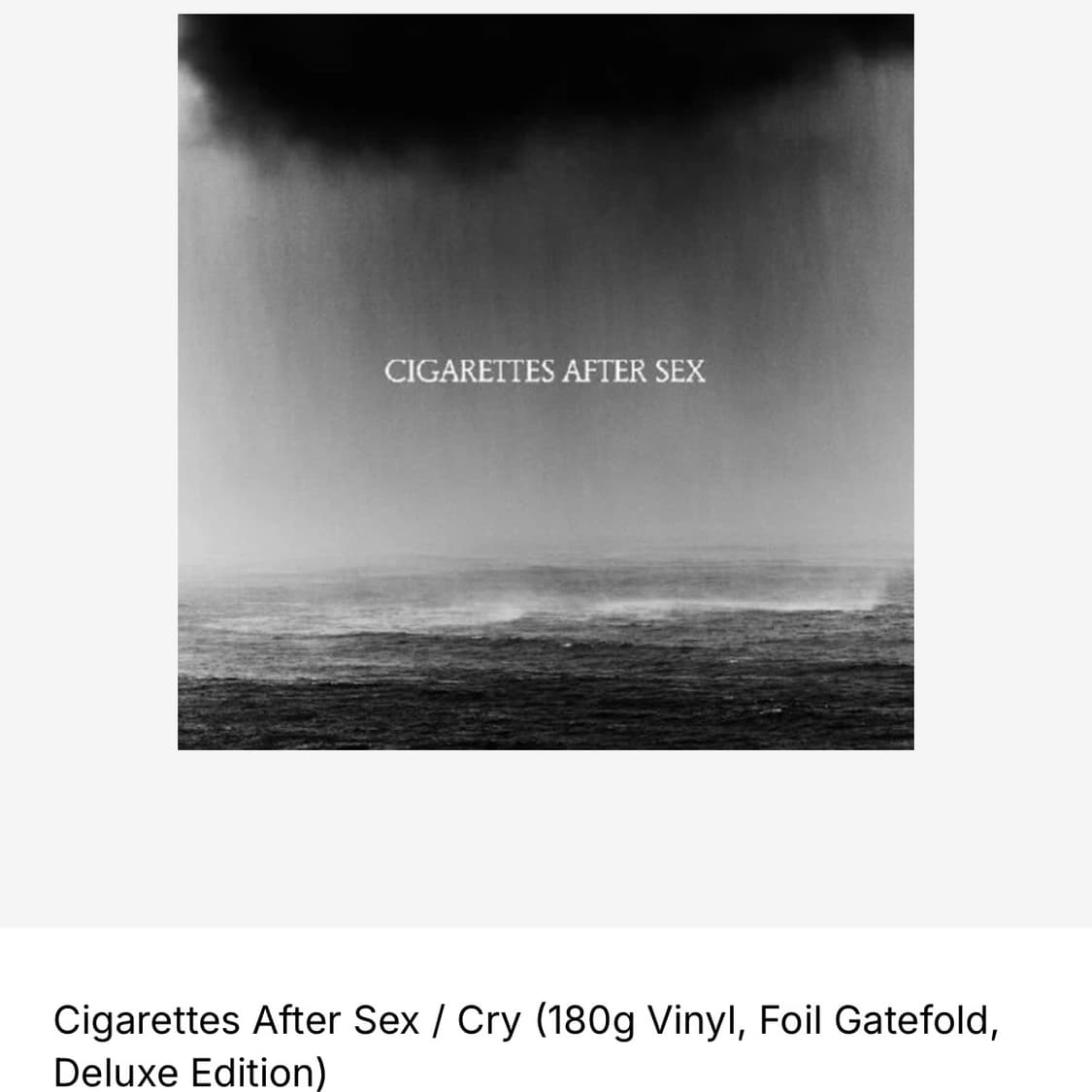 시가렛 애프터 섹스 섹후땡 Cry LP 바이닐 새상품 상품이미지3