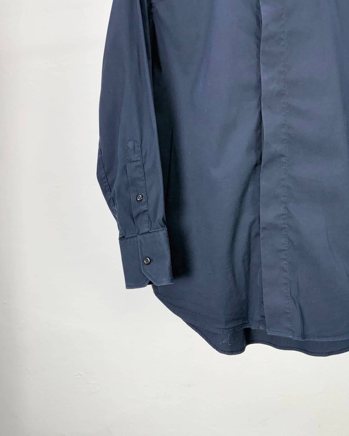 엠포리오 아르마니 라인 스티치 딥 네이비 코튼 카라 셔츠 상품이미지4