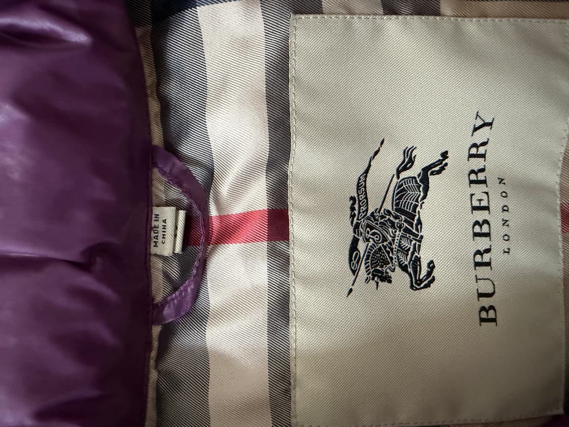 버버리 여성 구스 퍼플 패딩 M 상품이미지7