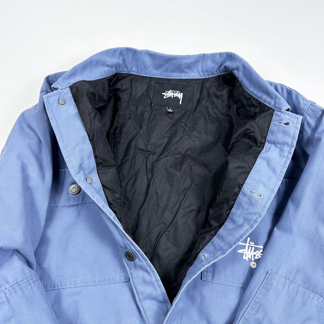 스투시 스펠아웃 누빔 초어자켓 워크자켓 L 상품이미지6