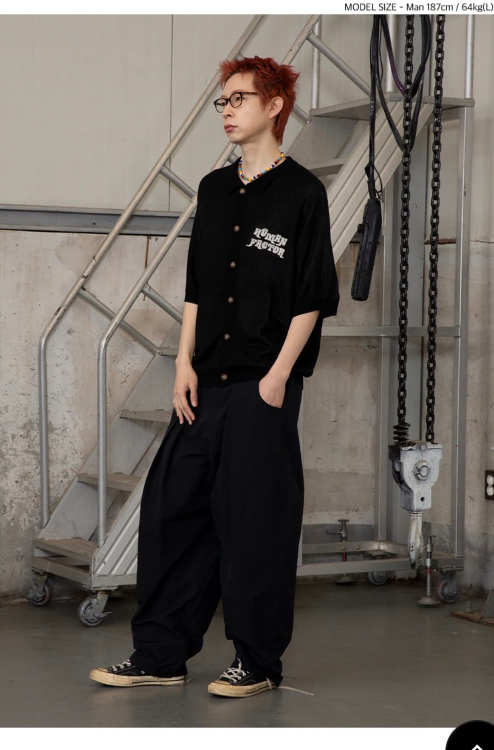 [글랙] 휴먼팩터 반팔 니트 가디건 (BLACK/M) 상품이미지5