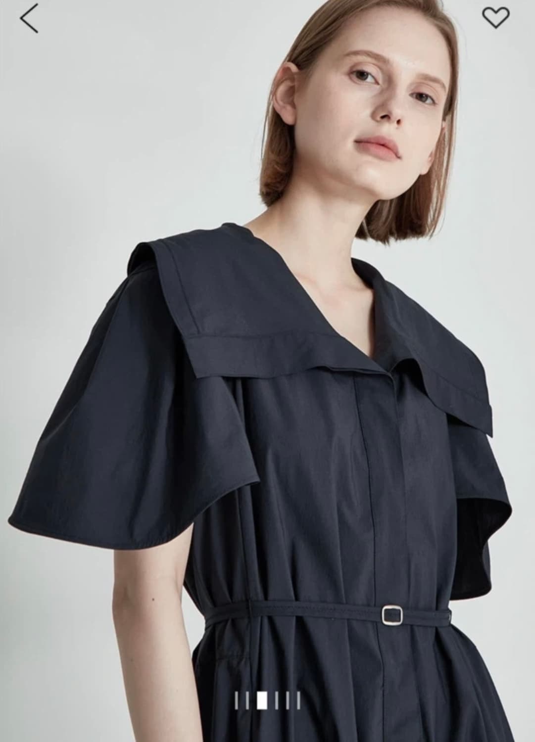 SYSTEM 벨티드 세일러 카라 원피스 상품이미지1