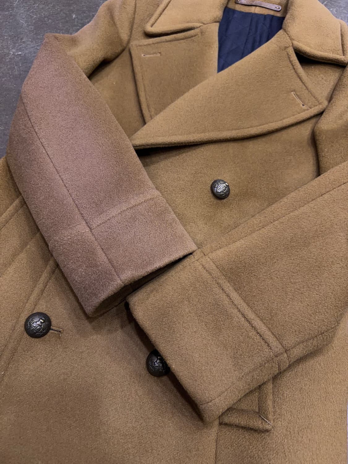 타임옴므 클래식 피코트 울 캐시미어 블렌드 카멜 95 상품이미지6