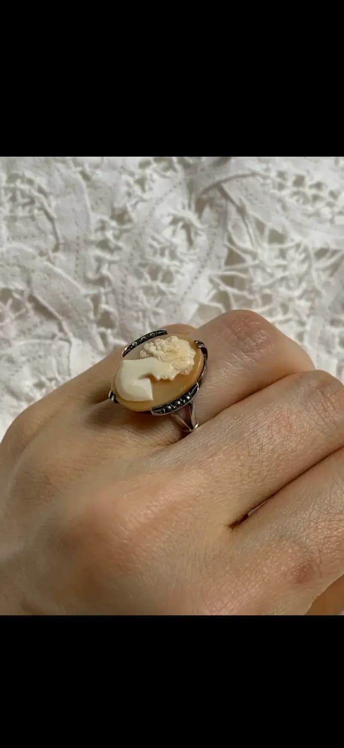 빈티지 리얼카메오 링  상품이미지3