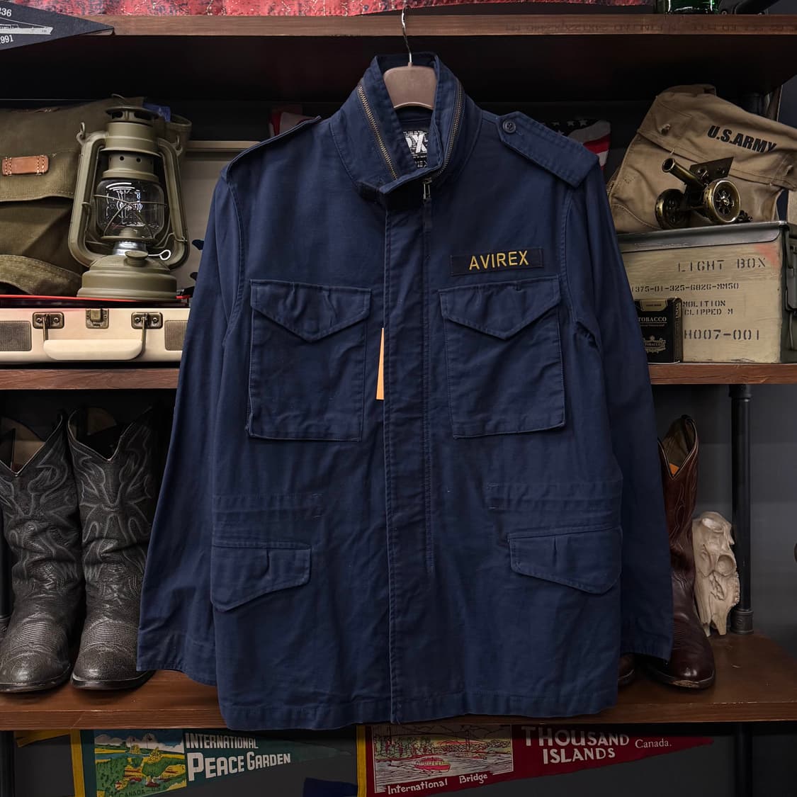 아비렉스 M-65 필드 자켓 오리지널 밀리터리 복각 네이비 N247 상품이미지1