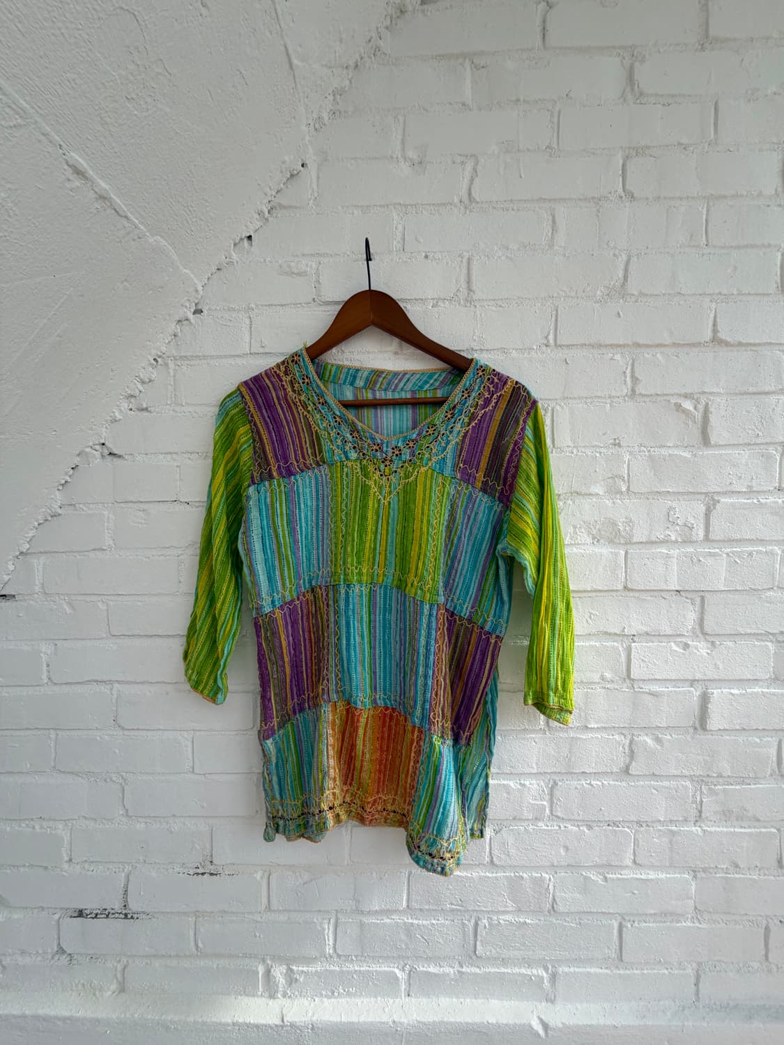 #7 Boho Patchwork Cropped Sleeve 상품이미지1