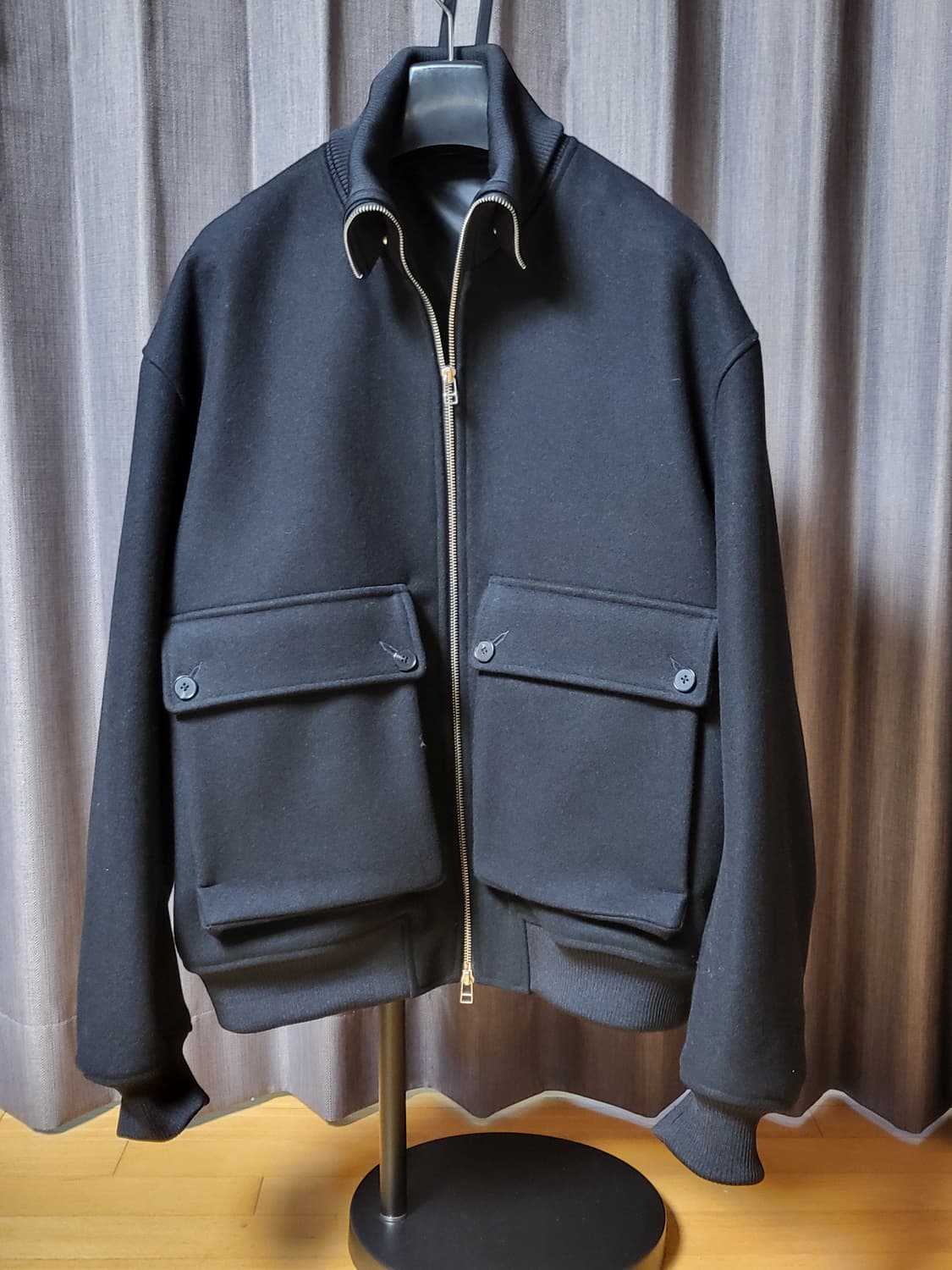 [L] 이얼즈어고 바시티 자켓 블랙 상품이미지1