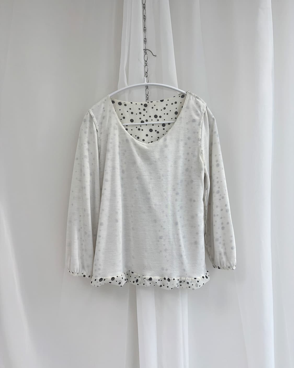roro polka dot frill blouse 상품이미지5