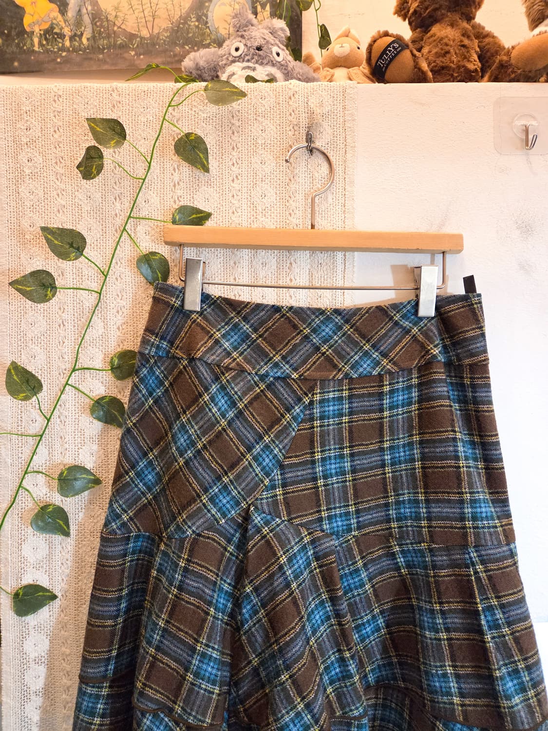 민트초코 울 스커트 상품이미지2