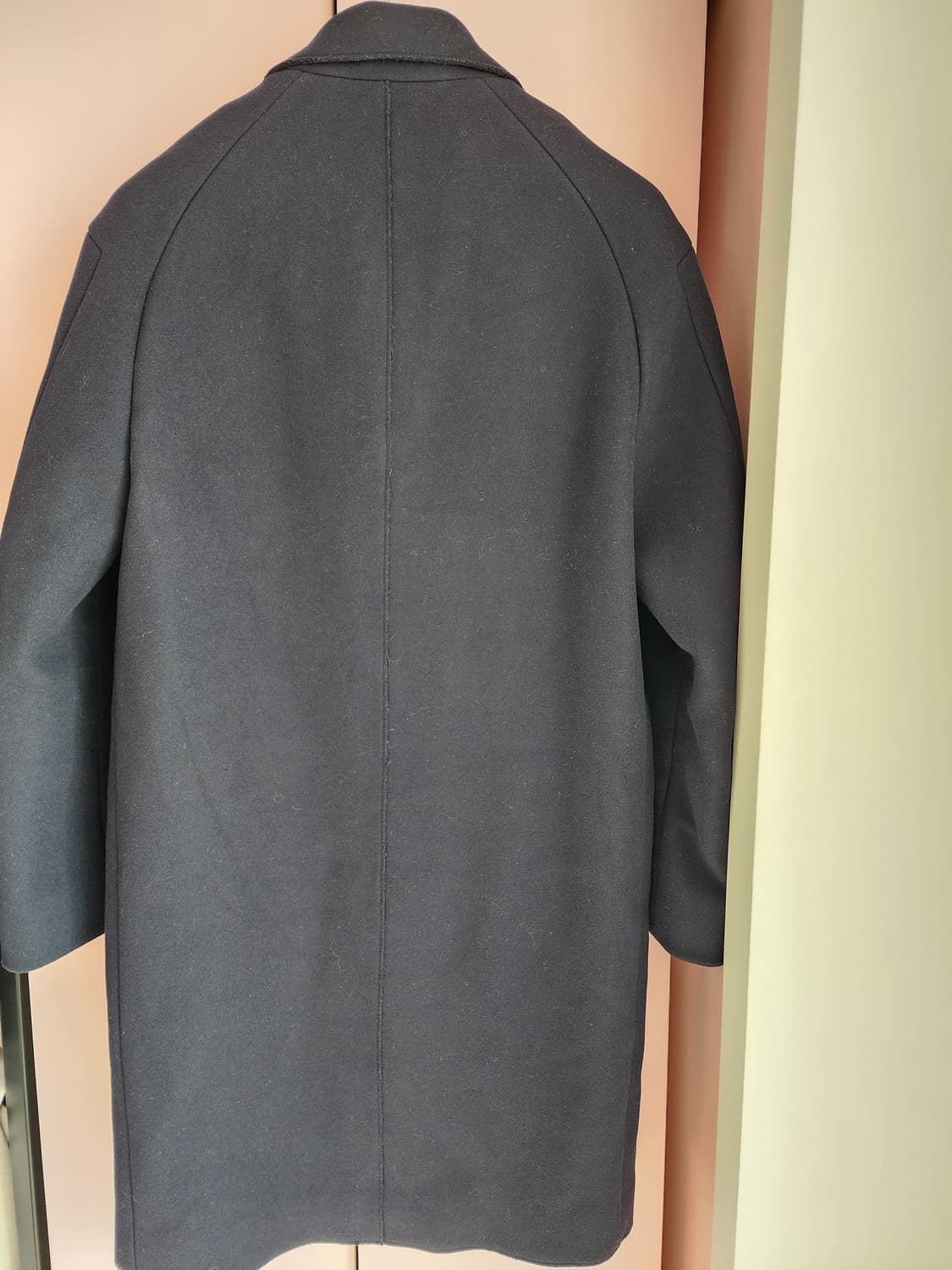 SYSTEM 시스템 옴므 울 캐시미어 코트 팜. 95사이즈 네이비 상품이미지2