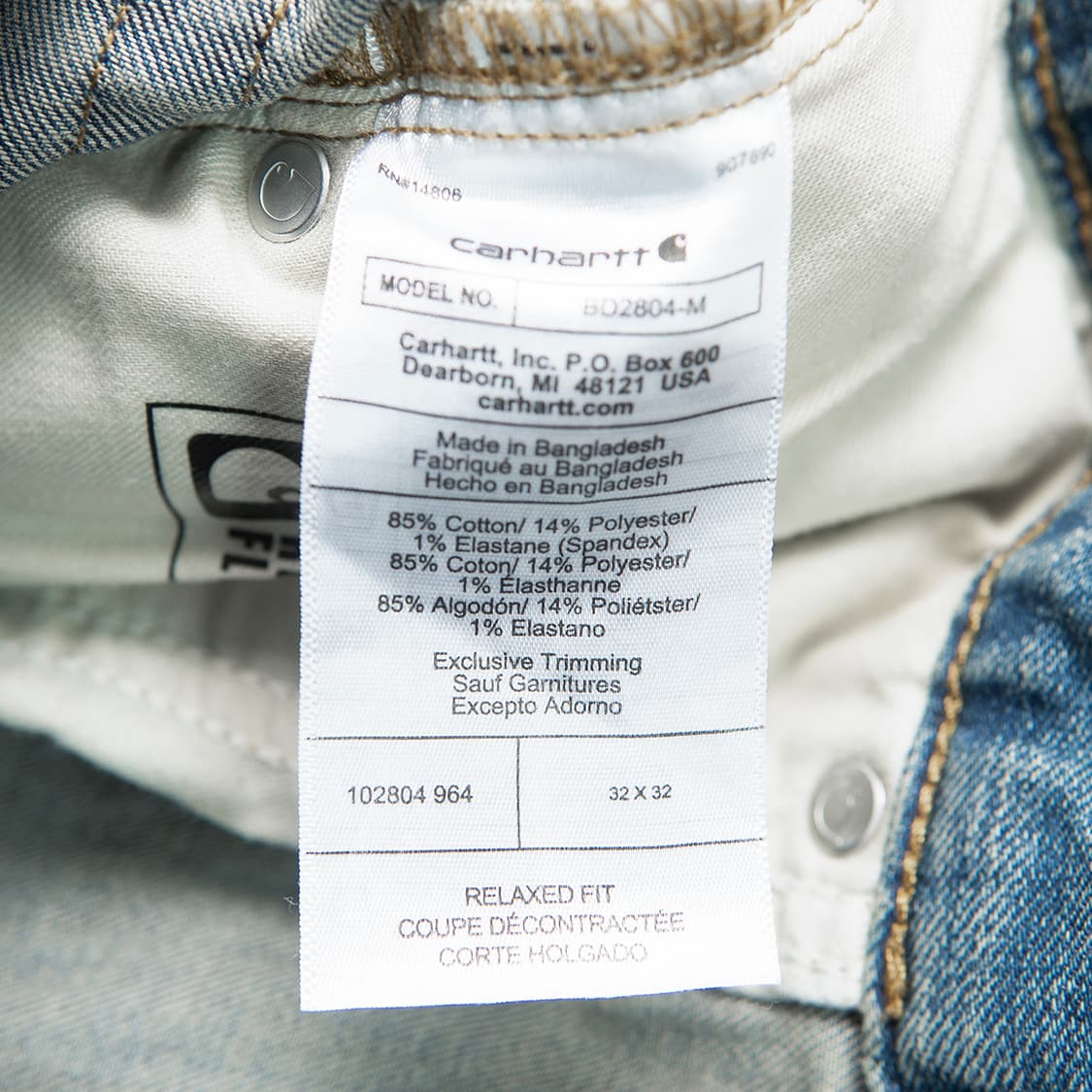 [32] 칼하트 102804 러기드플렉스 스트레치 데님팬츠 MB-1381 상품이미지9