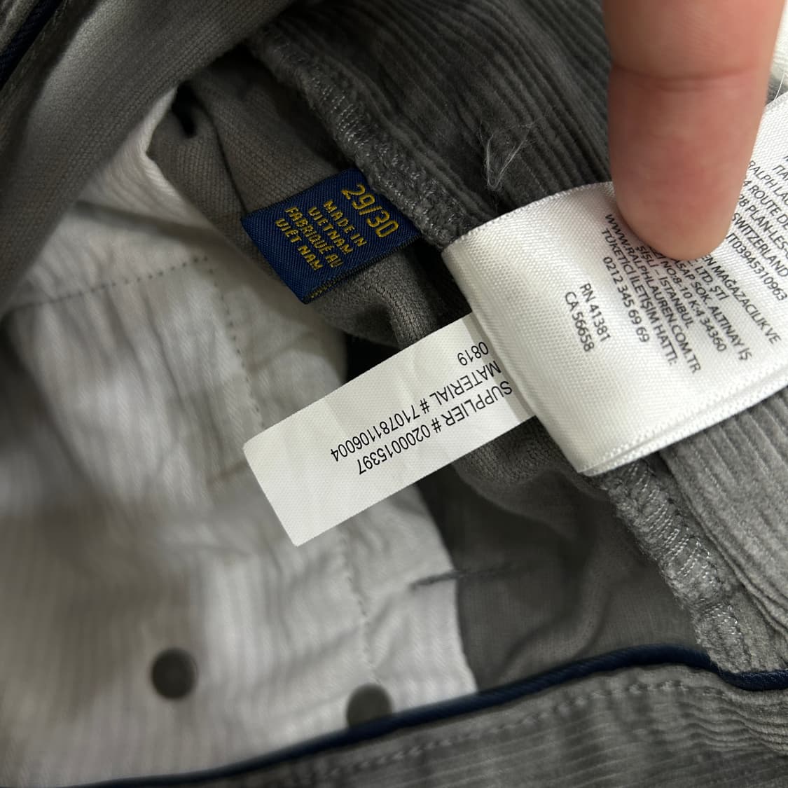 폴로 그레이 코듀로이 팬츠(29) 상품이미지4