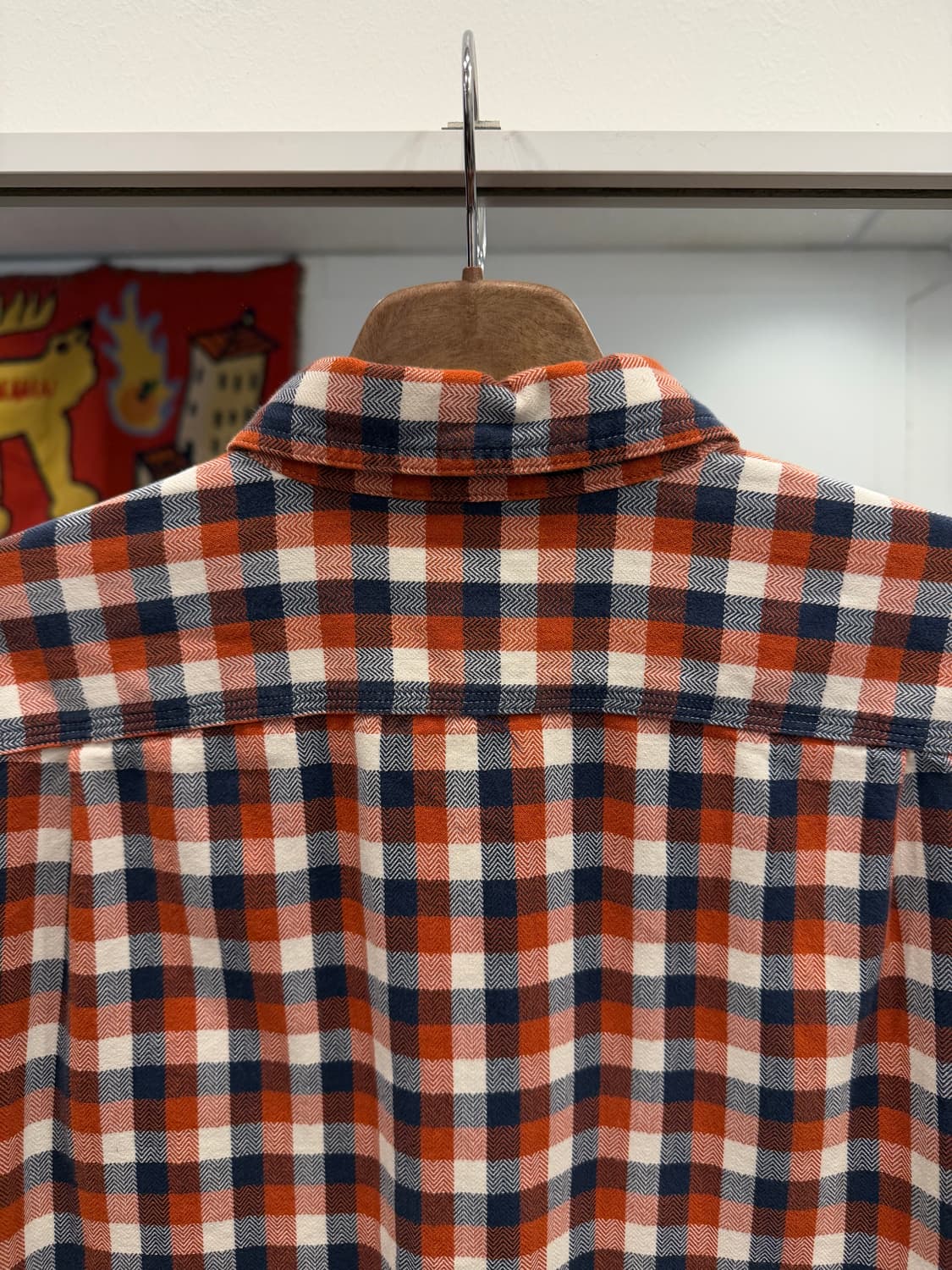 00s L.L.Bean 엘엘빈 헤링본 체크 셔츠 상품이미지6