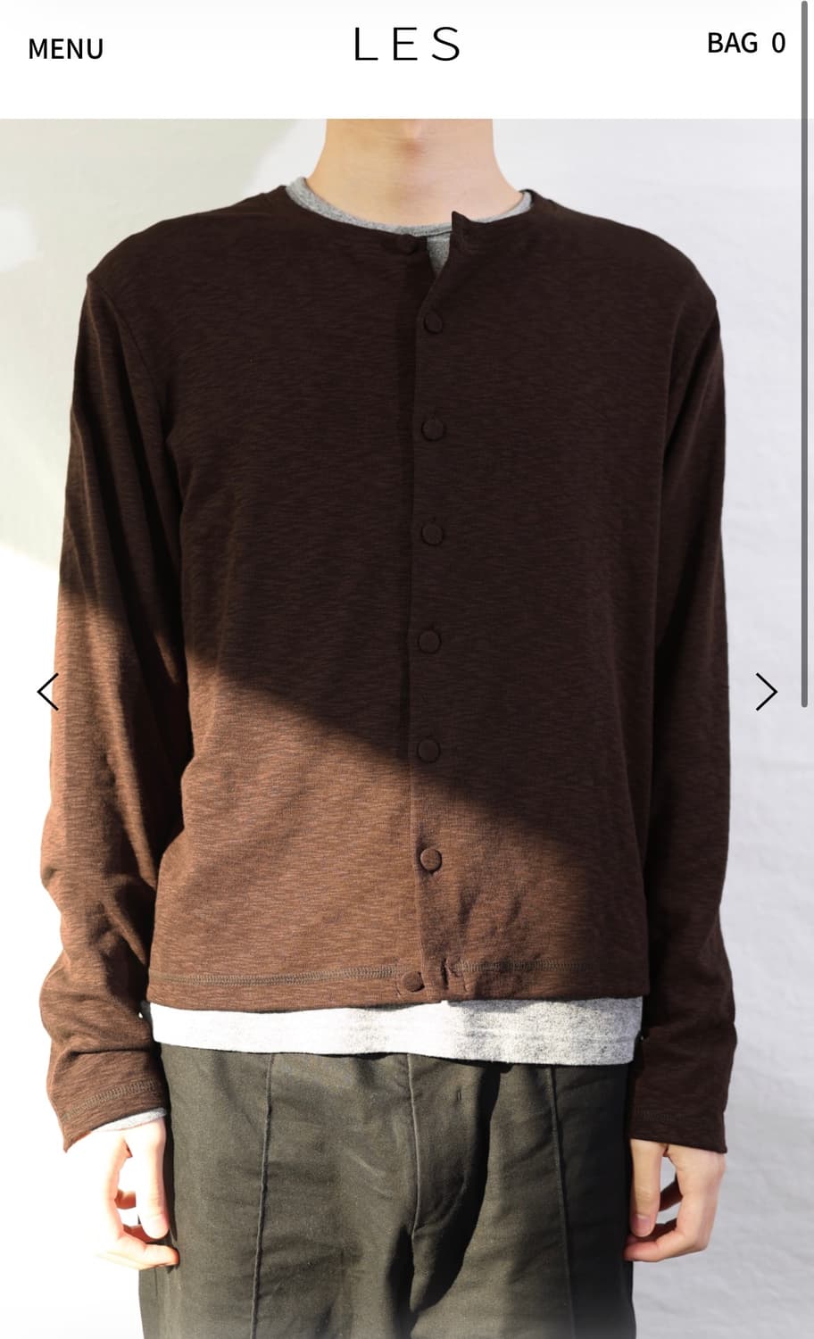 Les Henn 가디건 브라운 1사이즈 상품이미지1