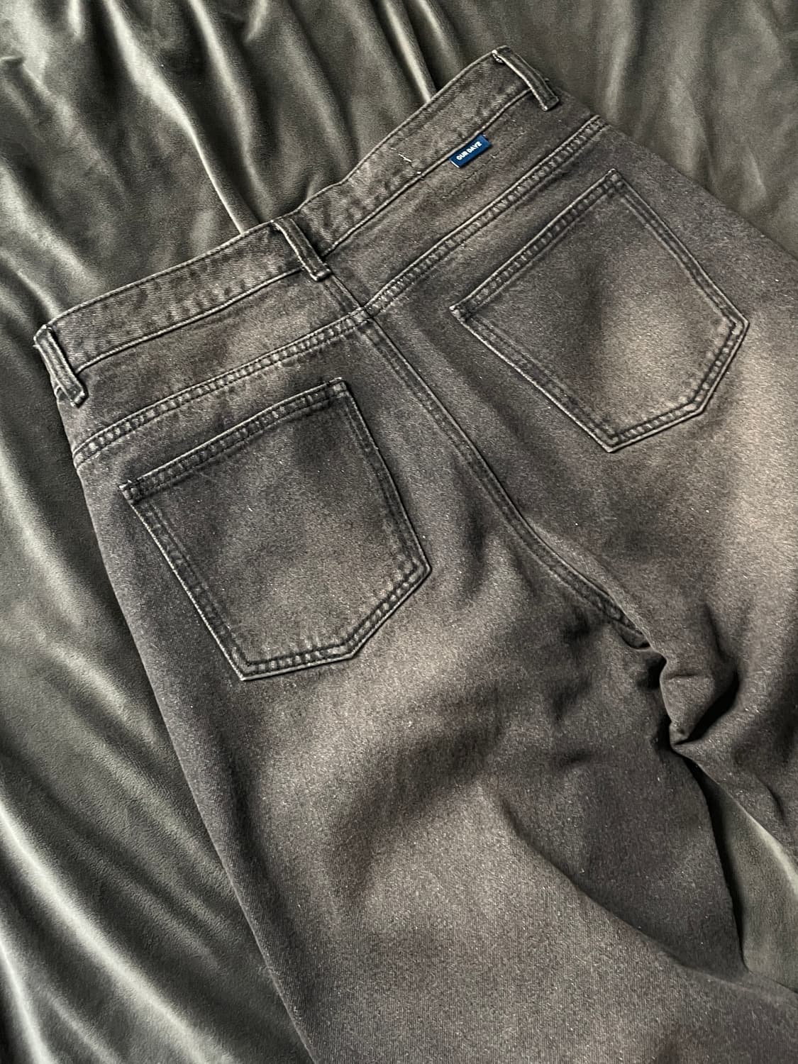 OUR DAYZ 아워데이즈 웨이비 와이드 데님 팬츠 블랙 L 상품이미지3