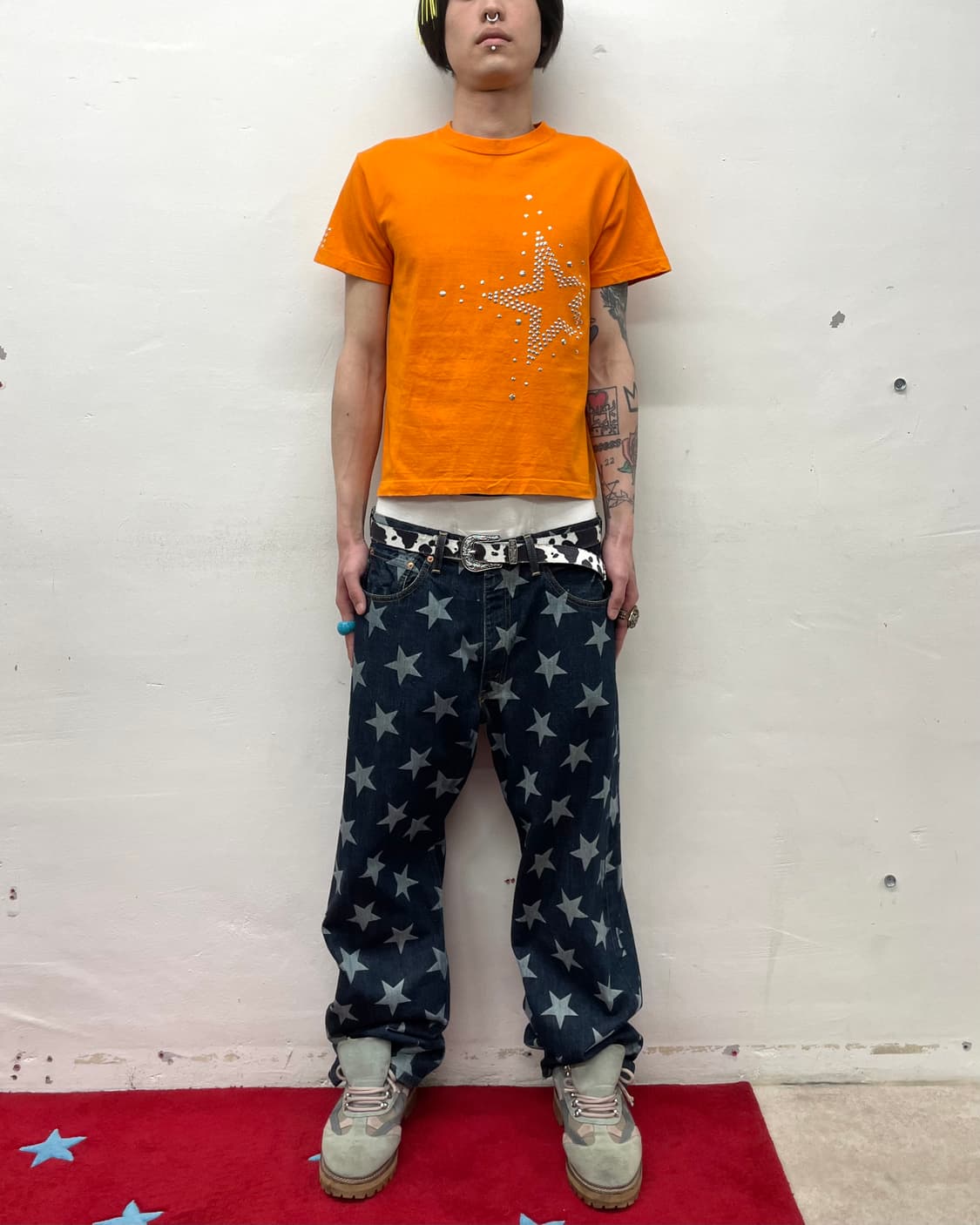 Studded Star Orange T-shirt 상품이미지4