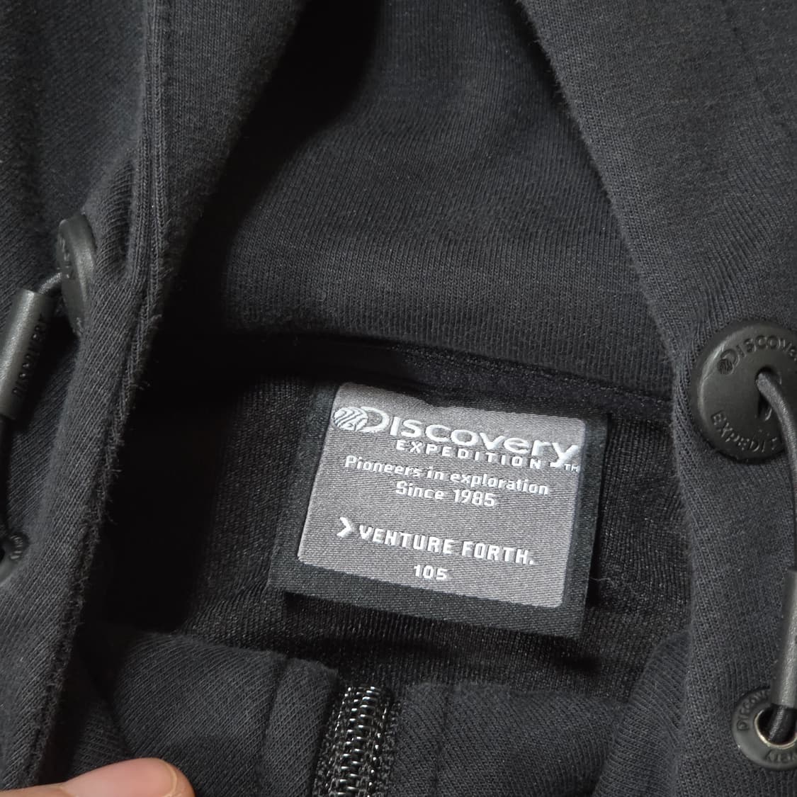 디스커버리 블랙 후드집업 상품이미지7