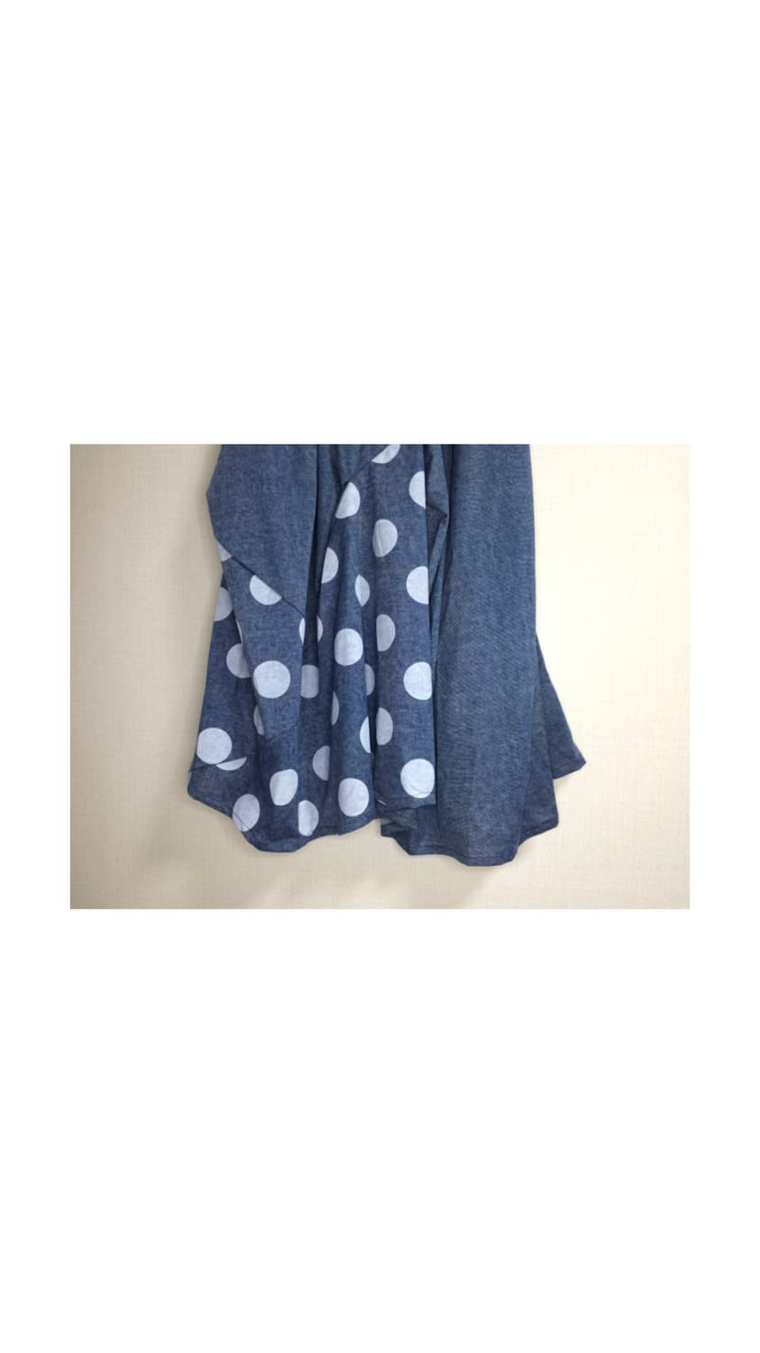 빈티지 블루 도트 롱 스커트 상품이미지3