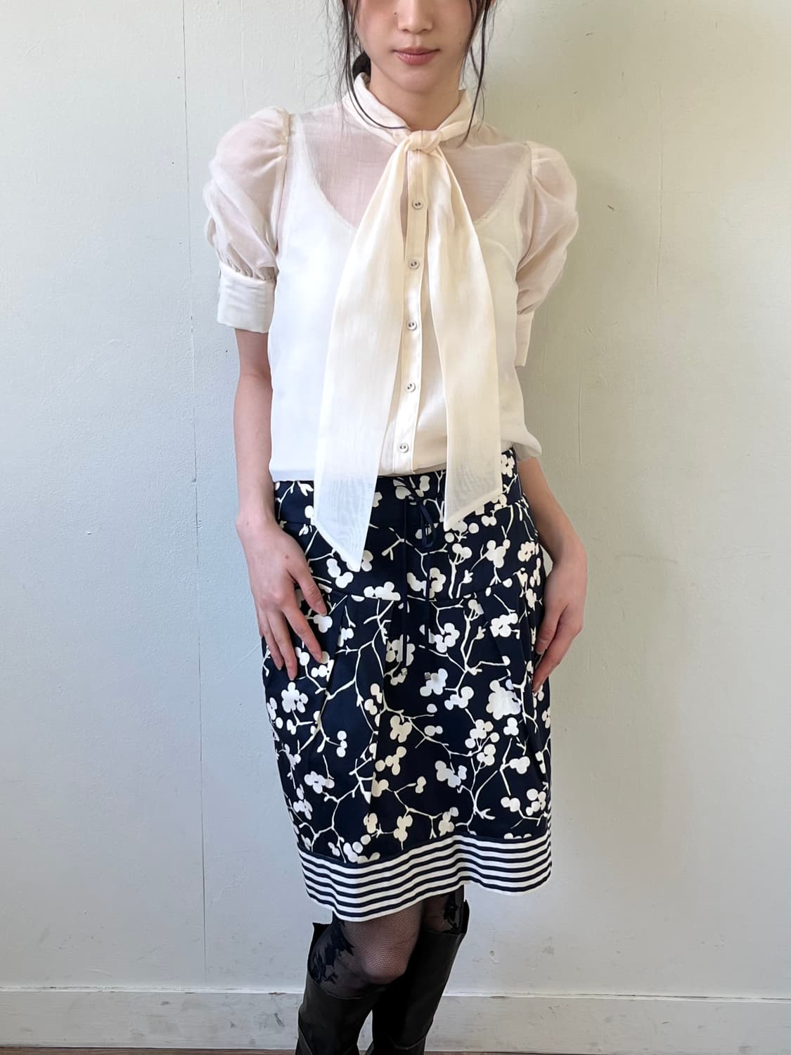 Swingle 타이 쉬폰 블라우스 상품이미지3