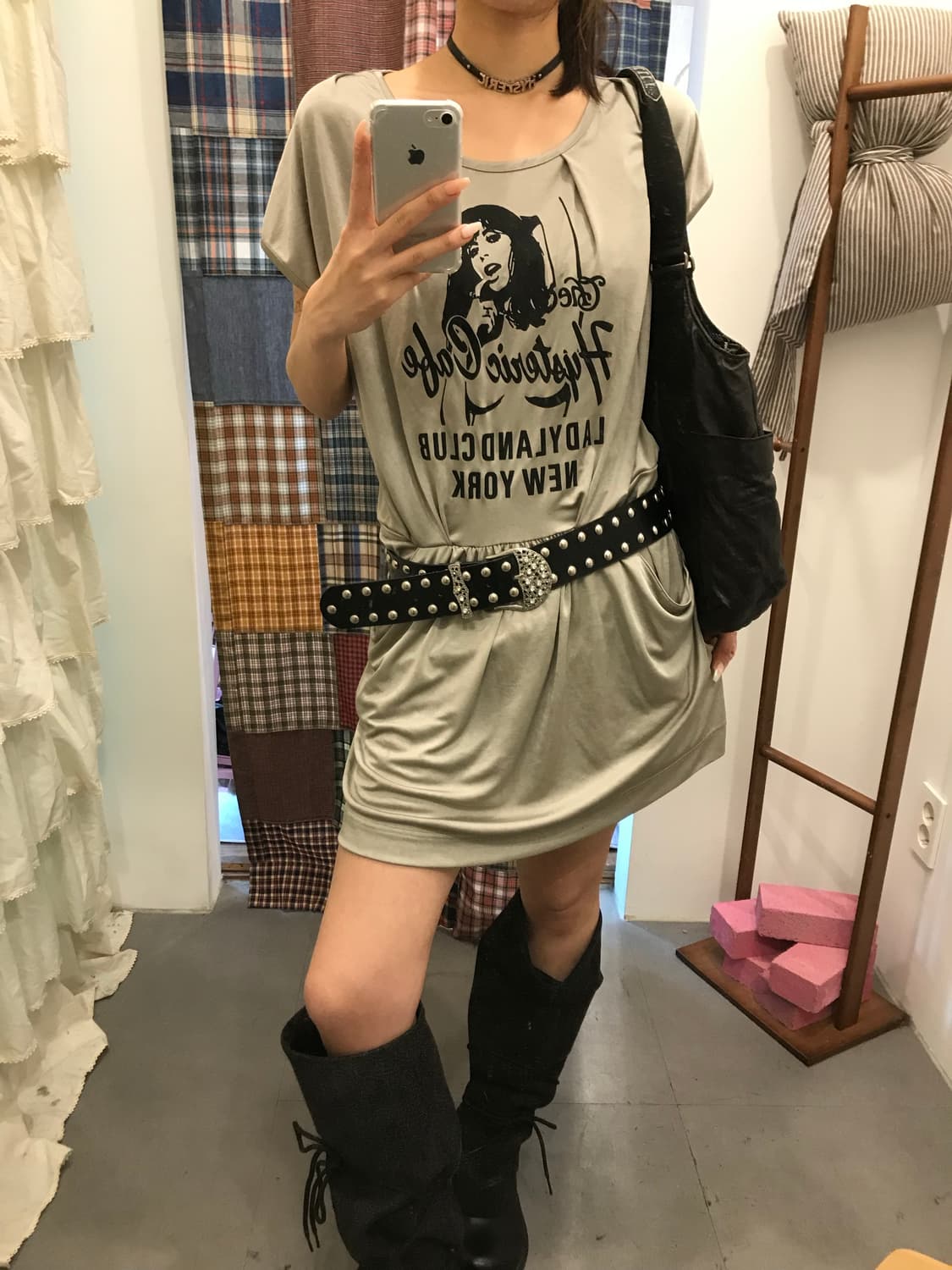 히스테릭글래머 새틴 히스걸 원피스 상품이미지2