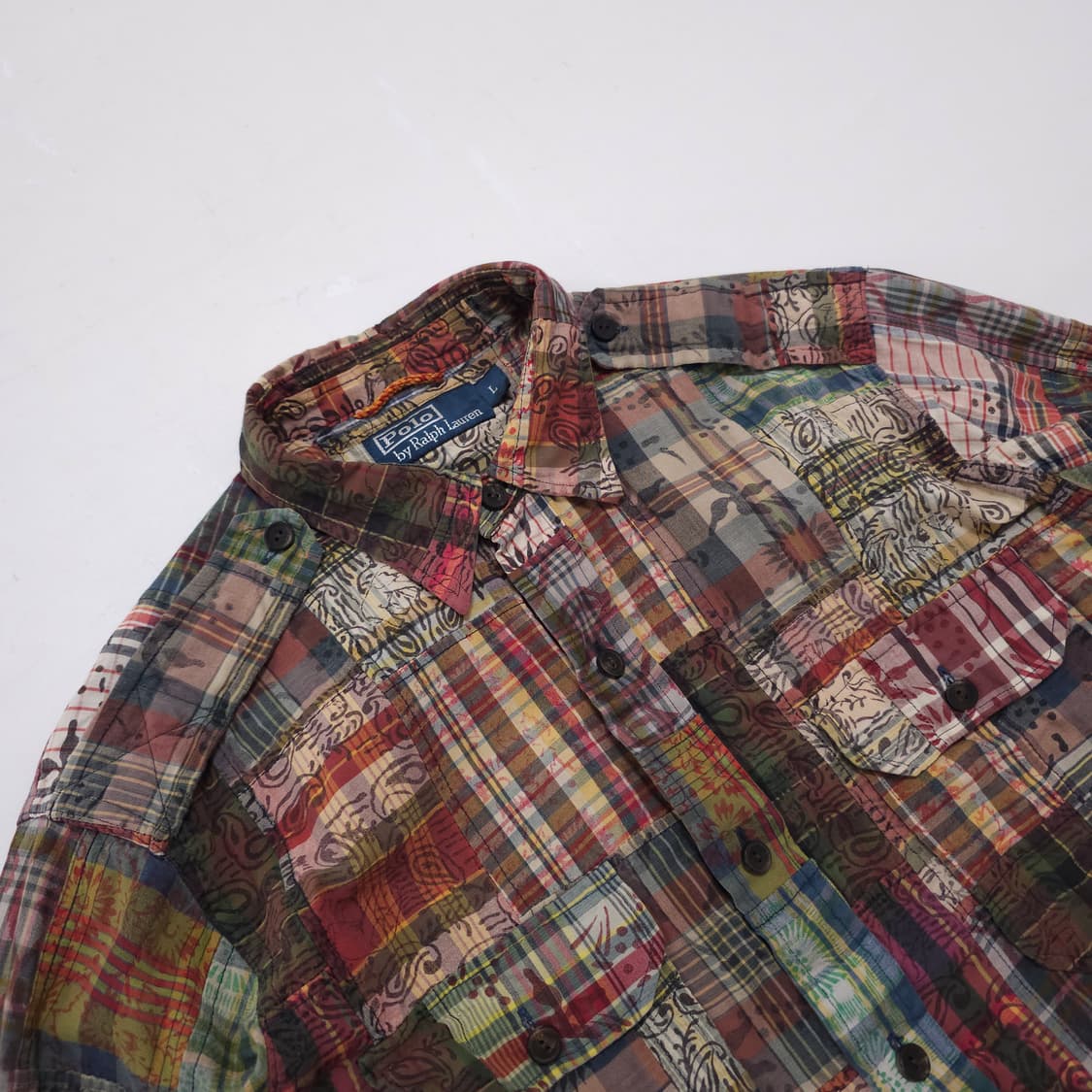 폴로 마드라스 패치워크 헌팅셔츠 상품이미지2