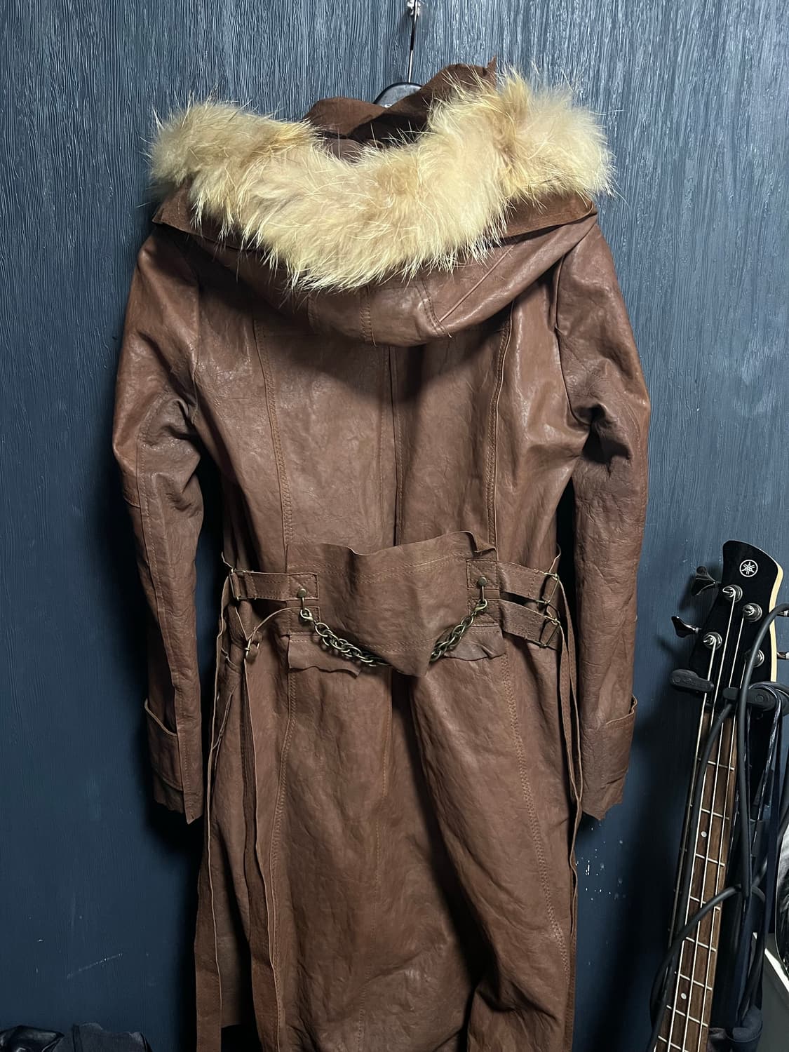 재패니즈 빈티지 퍼 디테일 가죽코트 상품이미지2