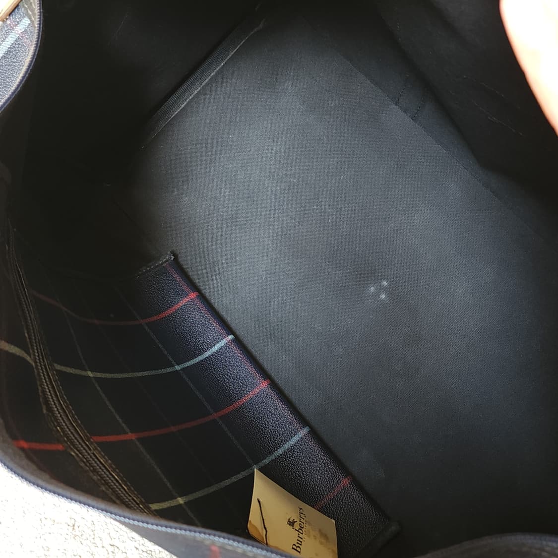 90s 버버리 위크엔드 더플백 잉글랜드 체크 pvc 레더 트레블 백 상품이미지9