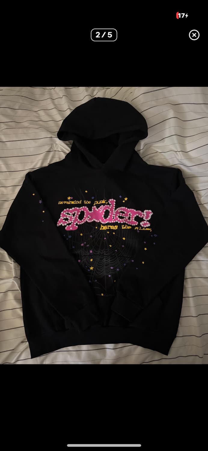 Sp5der 블랙 스파이더 후드집업 상품이미지1