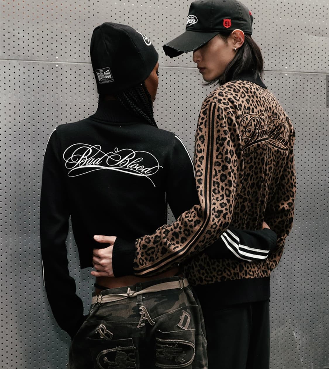 배드블러드 다크 클래식 니트 트랙 집업 상품이미지4