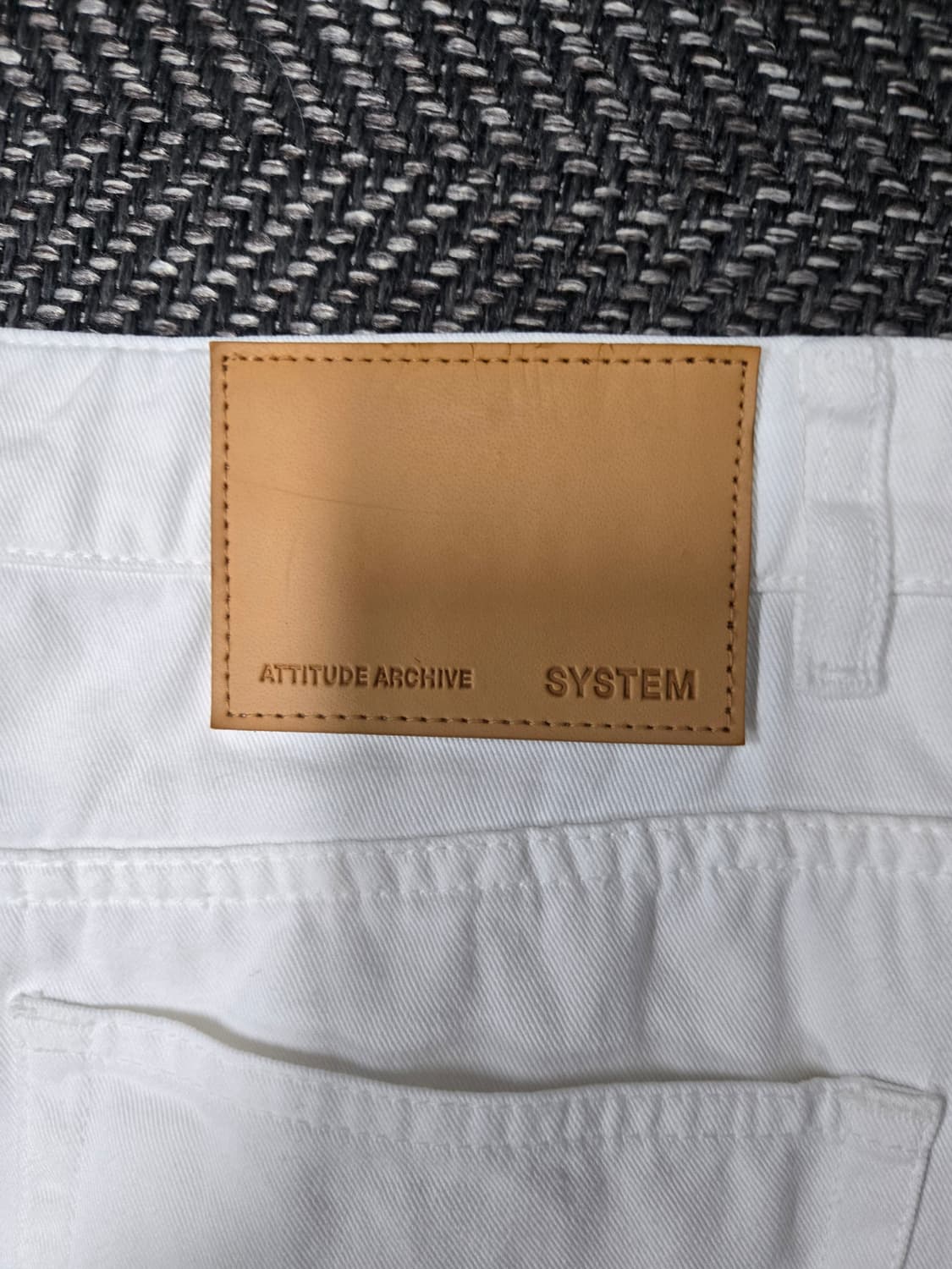 한섬 시스템 SYSTEM 화이트 와이드 데님 팬츠 상품이미지4