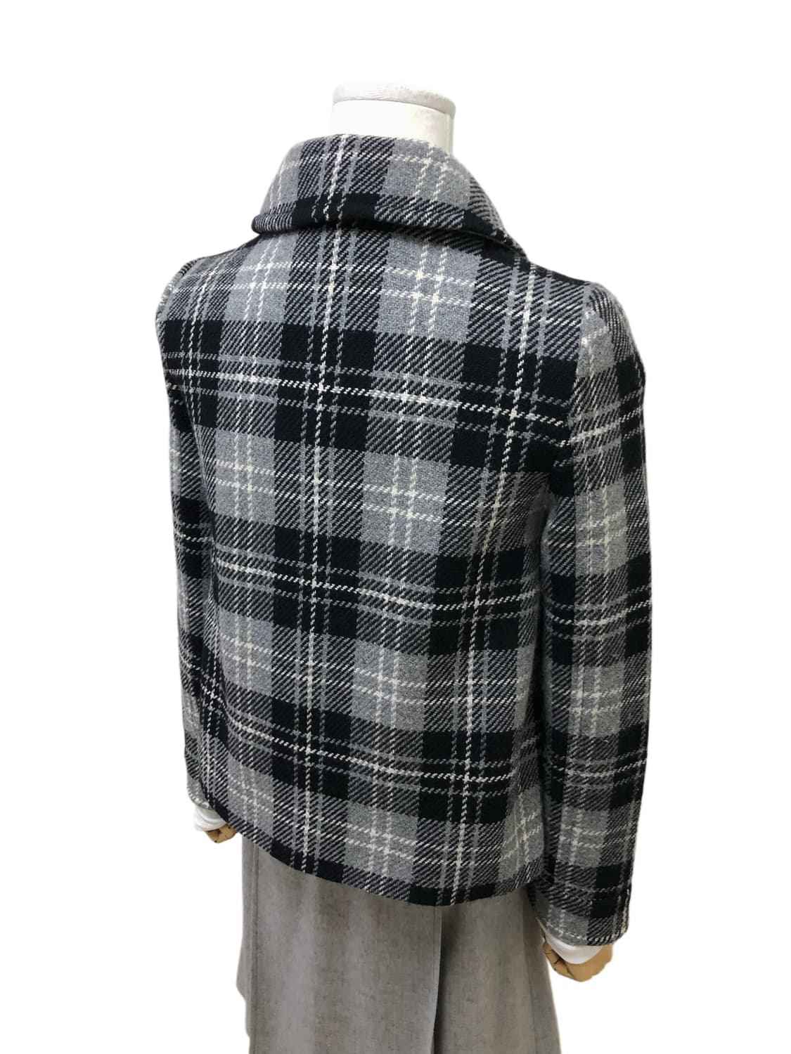 바비 숏 체크 코트 상품이미지8