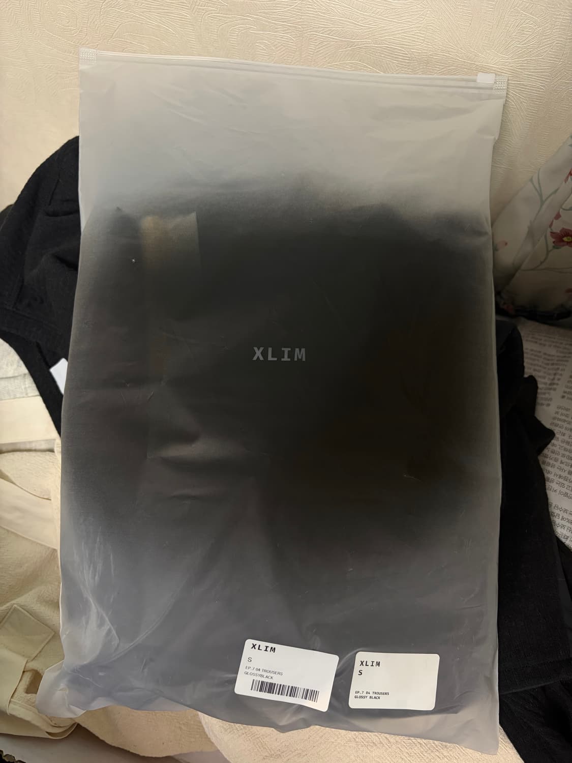 (S) 엑슬림 ep.7 04 트라우져 글로시 블랙 팬츠 상품이미지10