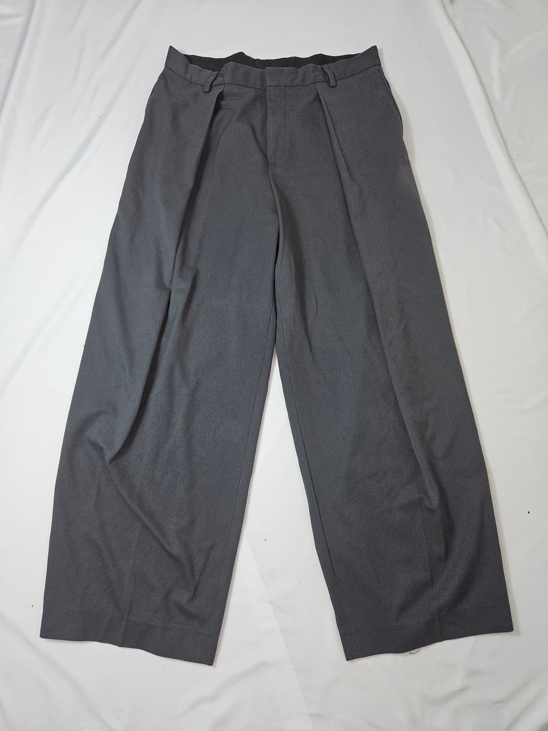 자라 ZARA 맨 핀턱 와이드 슬랙스 팬츠 챠콜그레이 32 상품이미지1