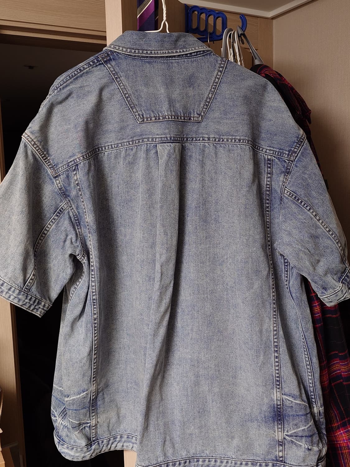 [46/105] 준지 24SS 코어 데님 숏슬리브 셔츠 블루 상품이미지2