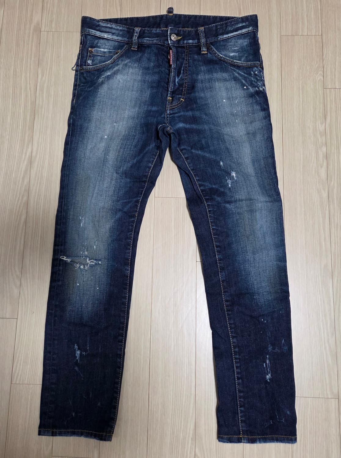 디스퀘어드 루키 레더 패치 데님팬츠 상품이미지1