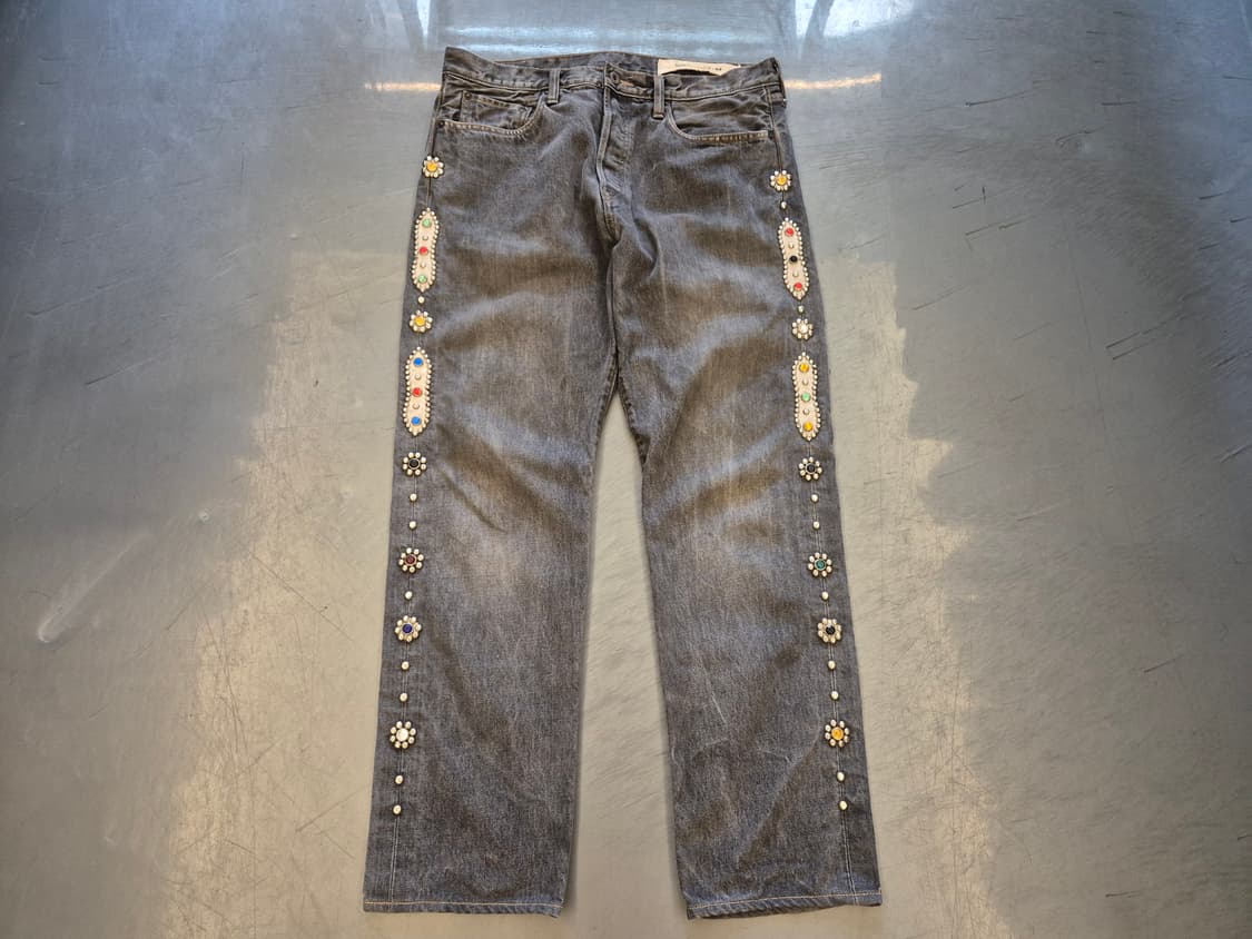 캐피탈 14oz 블랙데님5p 몽키 시스코 젬스톤 데님 팬츠 상품이미지1