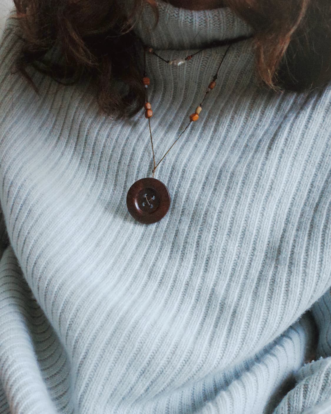 chip botton necklace 칩 단추 목걸이 핸드메이드 상품이미지8