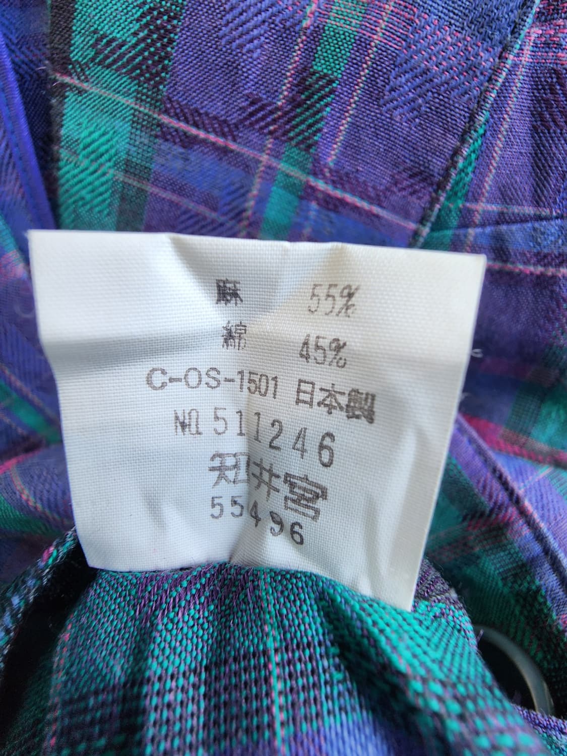 린넨 체크 자켓 상품이미지5
