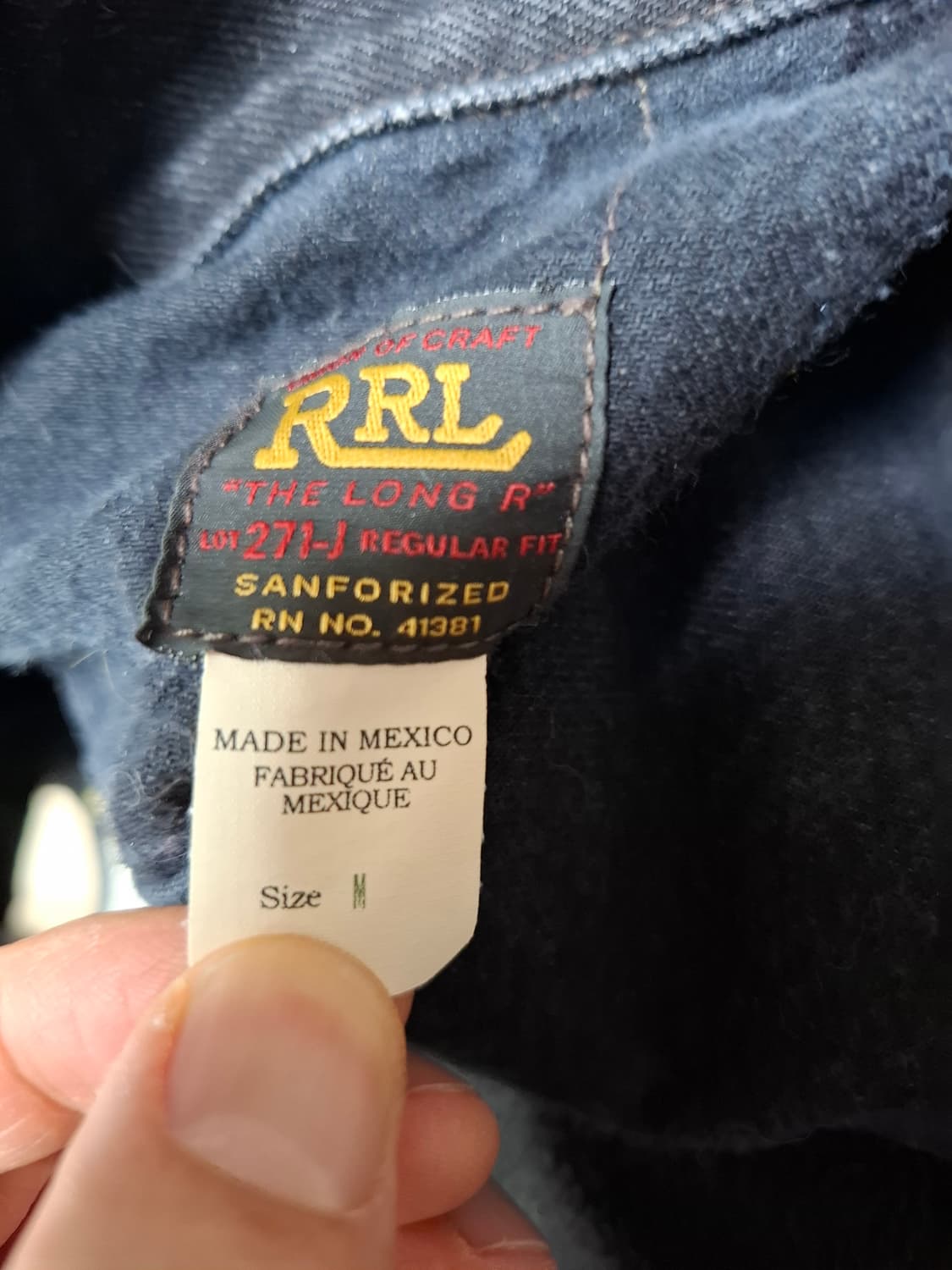 M RRL 리랜드 lot271 블랙 데님 자켓 상품이미지7