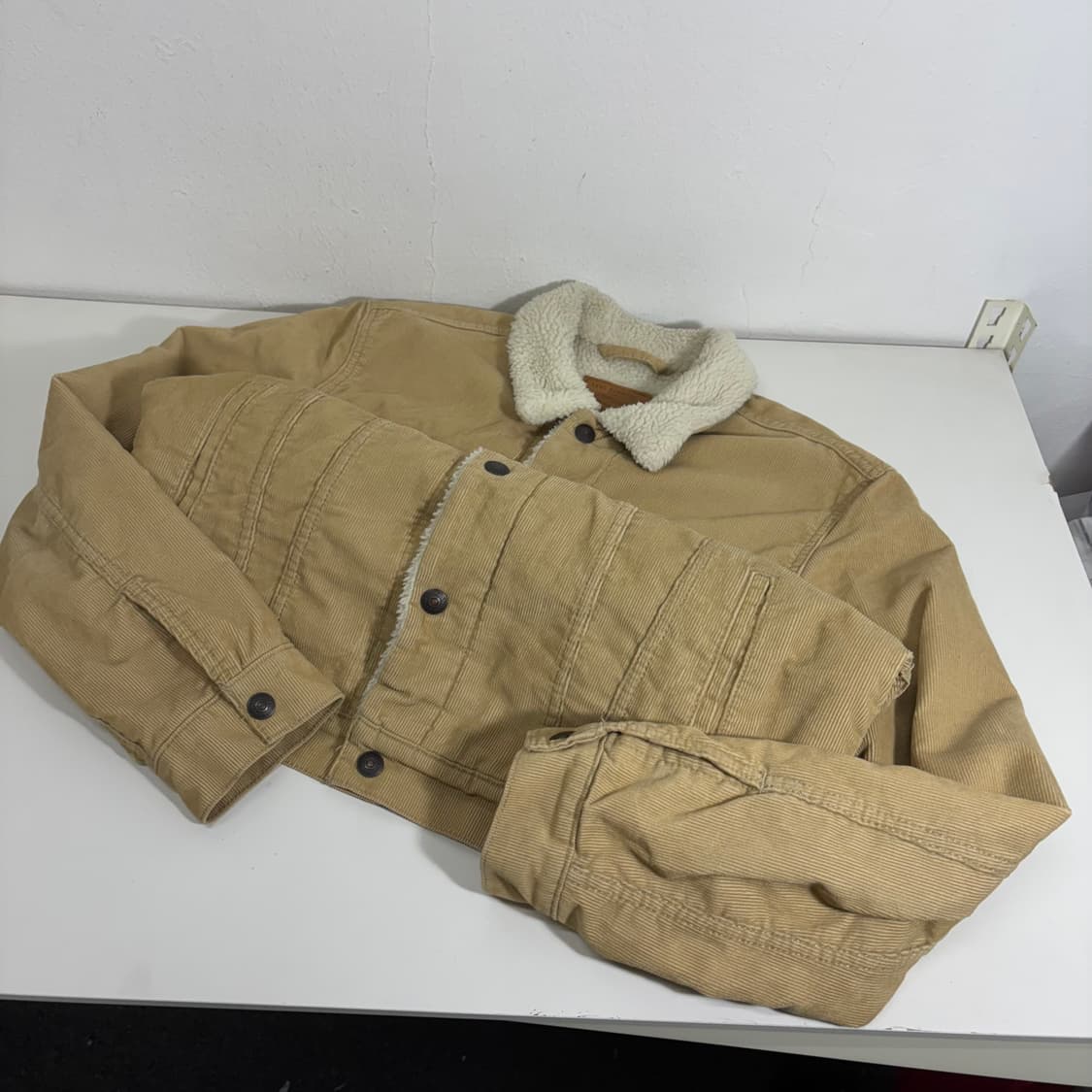 100 M 리바이스 베이지 코듀로이 쉐르파 트러커자켓 상품이미지2