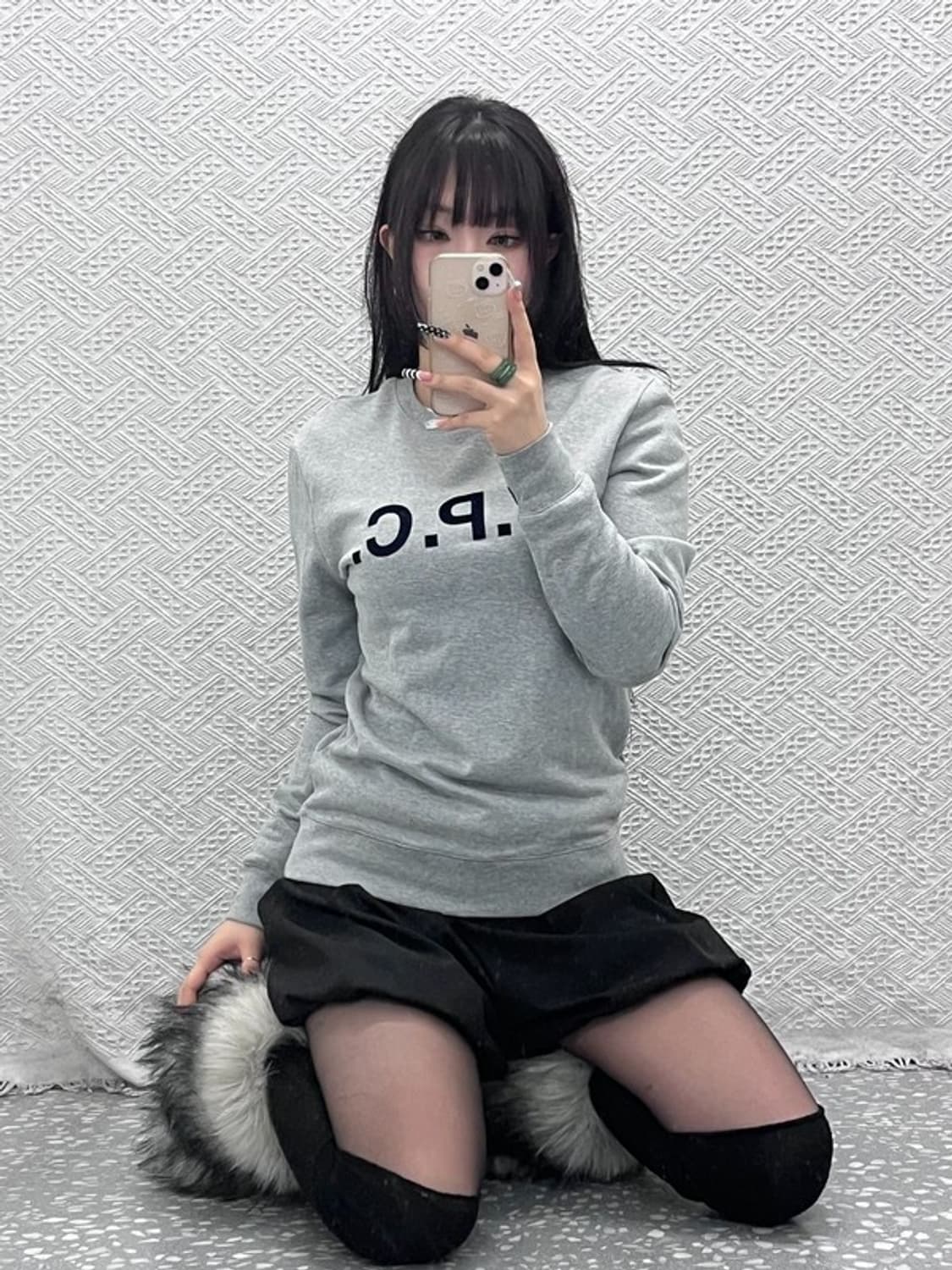 아페쎄 캐주얼 모던 빈티지 빅 스펠로고 맨투맨 XS C10546 상품이미지1