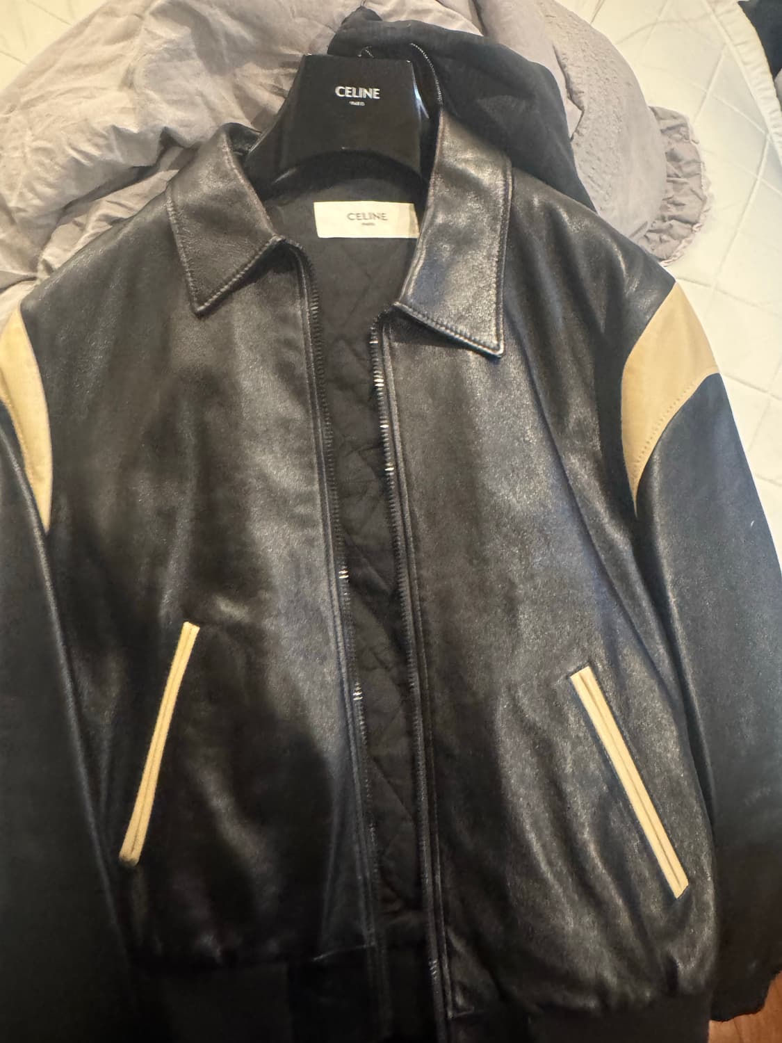 셀린느 레더 테디자켓 상품이미지1