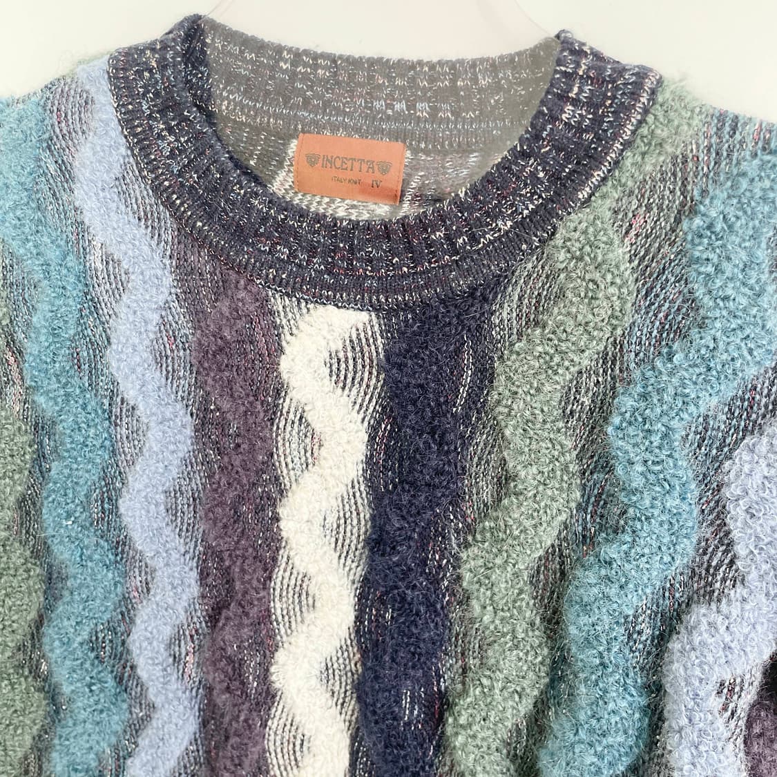 A2 INCETTA 모헤어 빈티지 케이블니트 L사이즈 상품이미지2