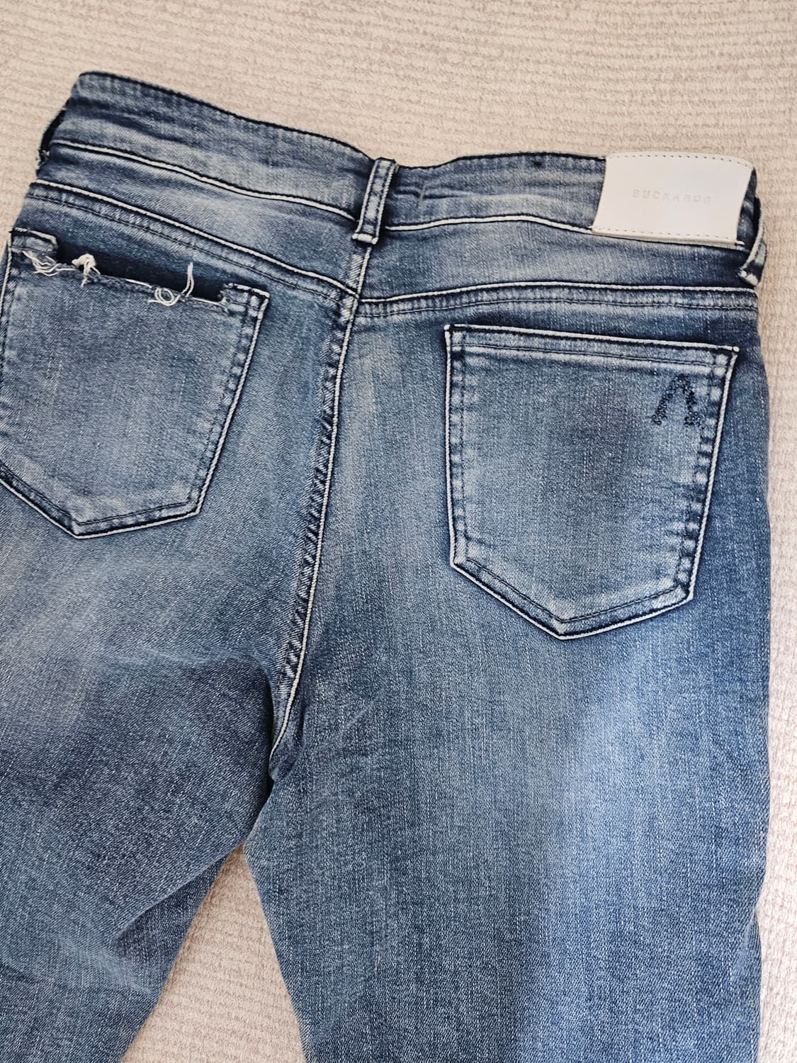 버커루 무릎찢청 스키니 허리스판 27 상품이미지4