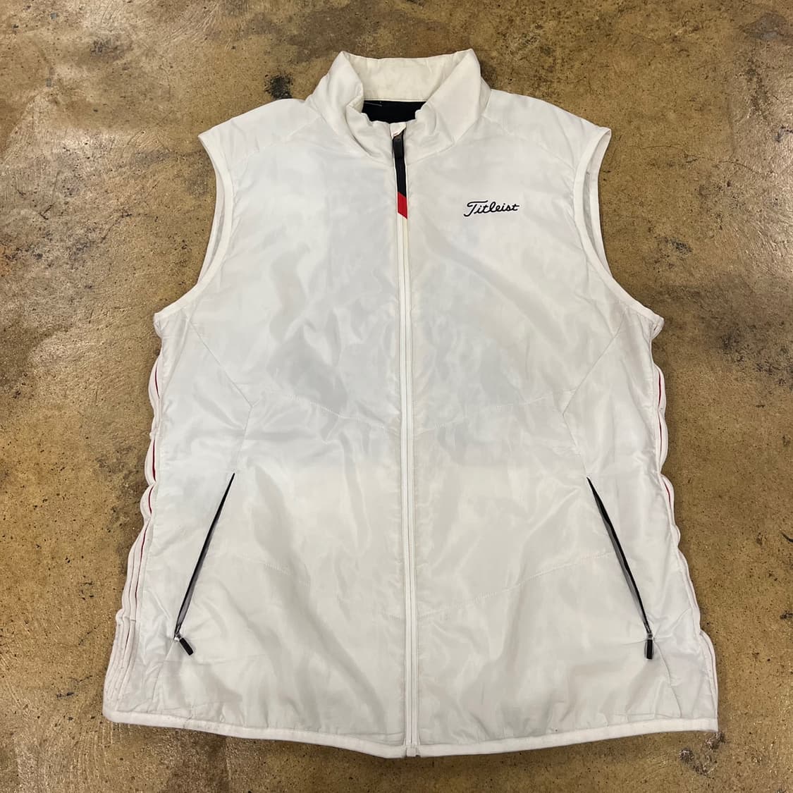 [정품/XL] 타이틀리스트 화이트 골프 바람막이 조끼 b19 상품이미지2