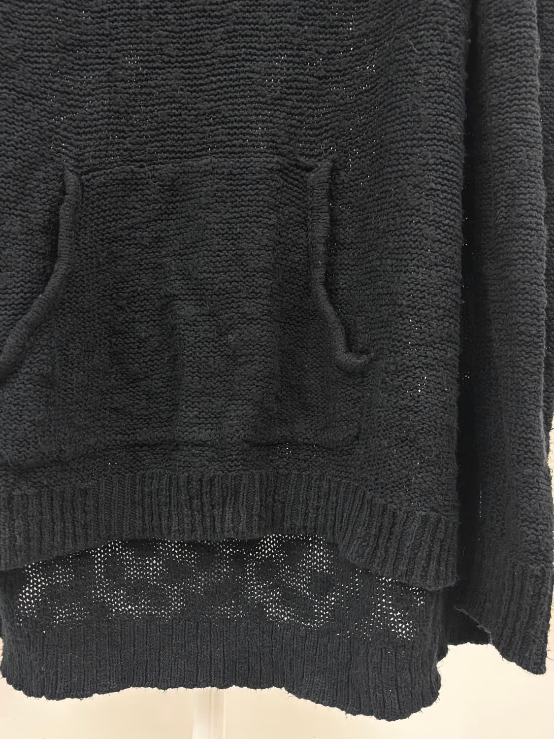 빈티지 블랙 니트 후드티 상품이미지6