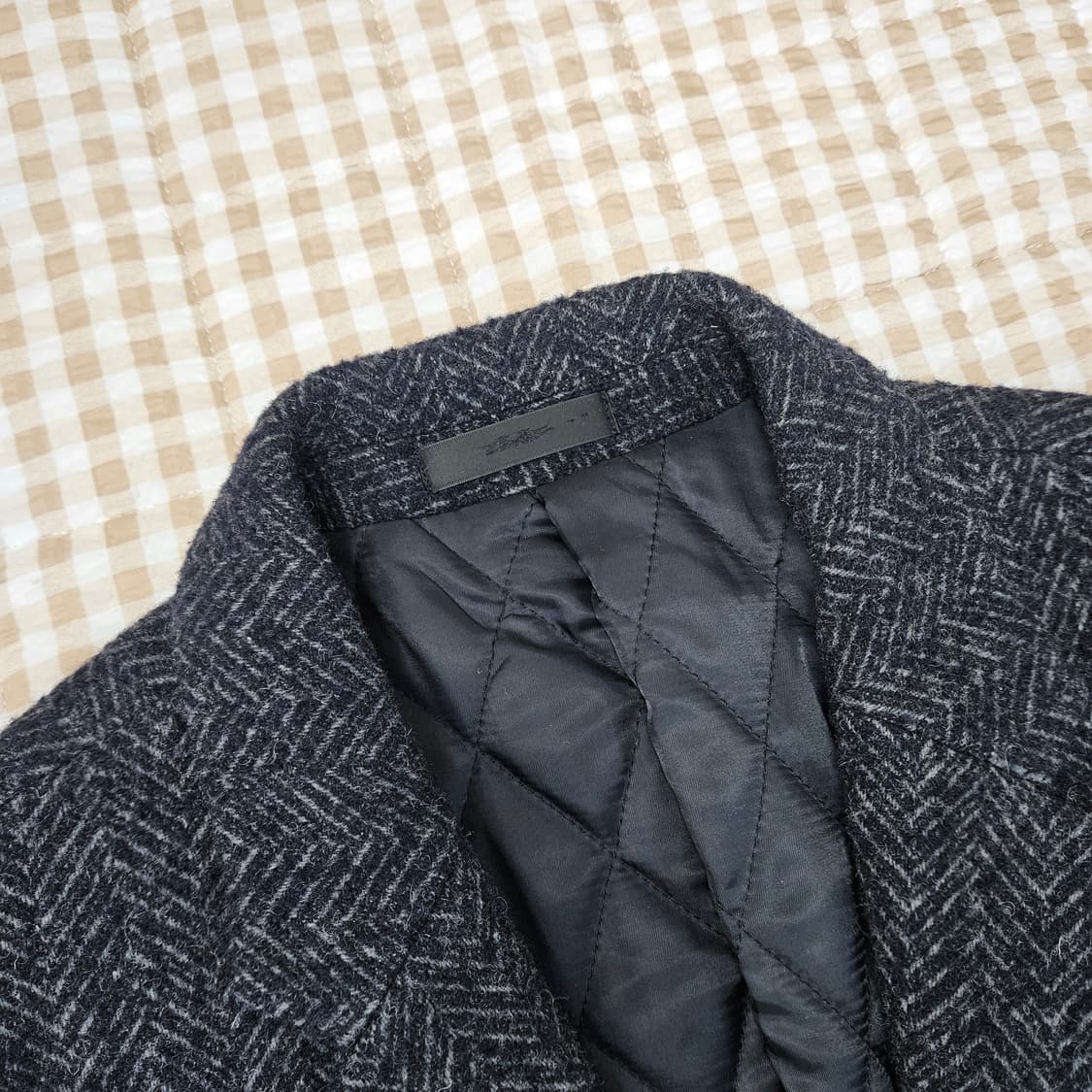 코모도스퀘어 헨링본 울 코트 남자100 상품이미지2