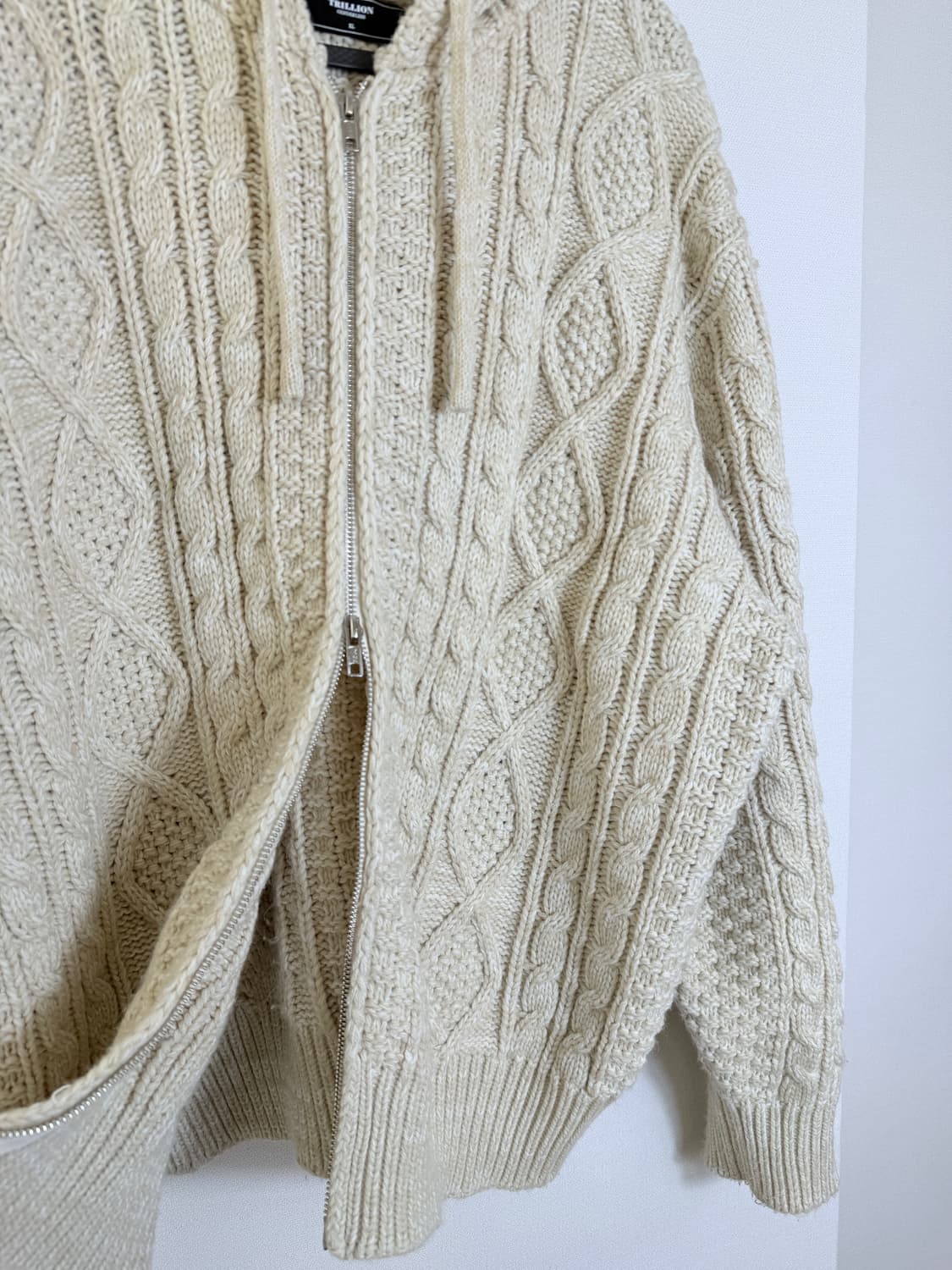 트릴리온 워셔블 니트 후드집업 상품이미지4