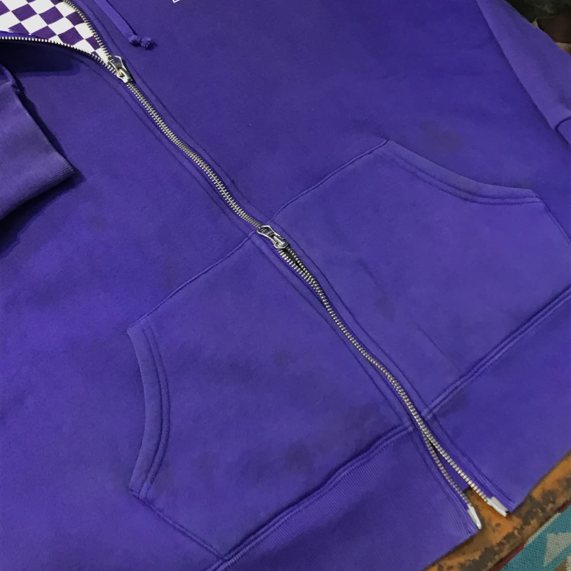 XLARGE 엑스라지 퍼플 헤비코튼 투웨이 집업 후디 남성 105 사이즈 상품이미지5