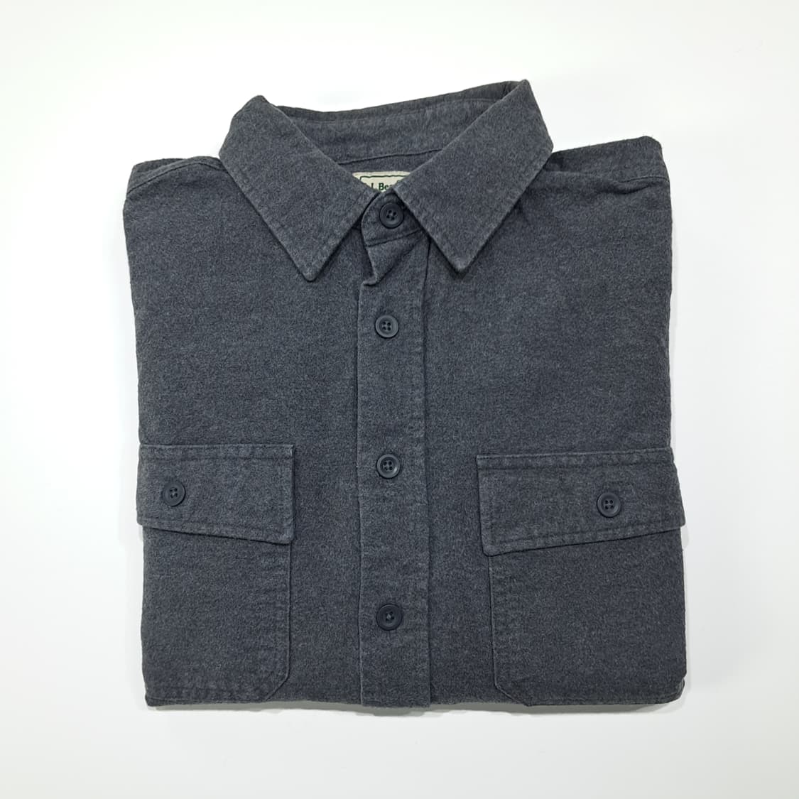 CL079 L 엘엘빈 차콜 그레이 샤모아 텍스처 투포켓 워크 셔츠 상품이미지6